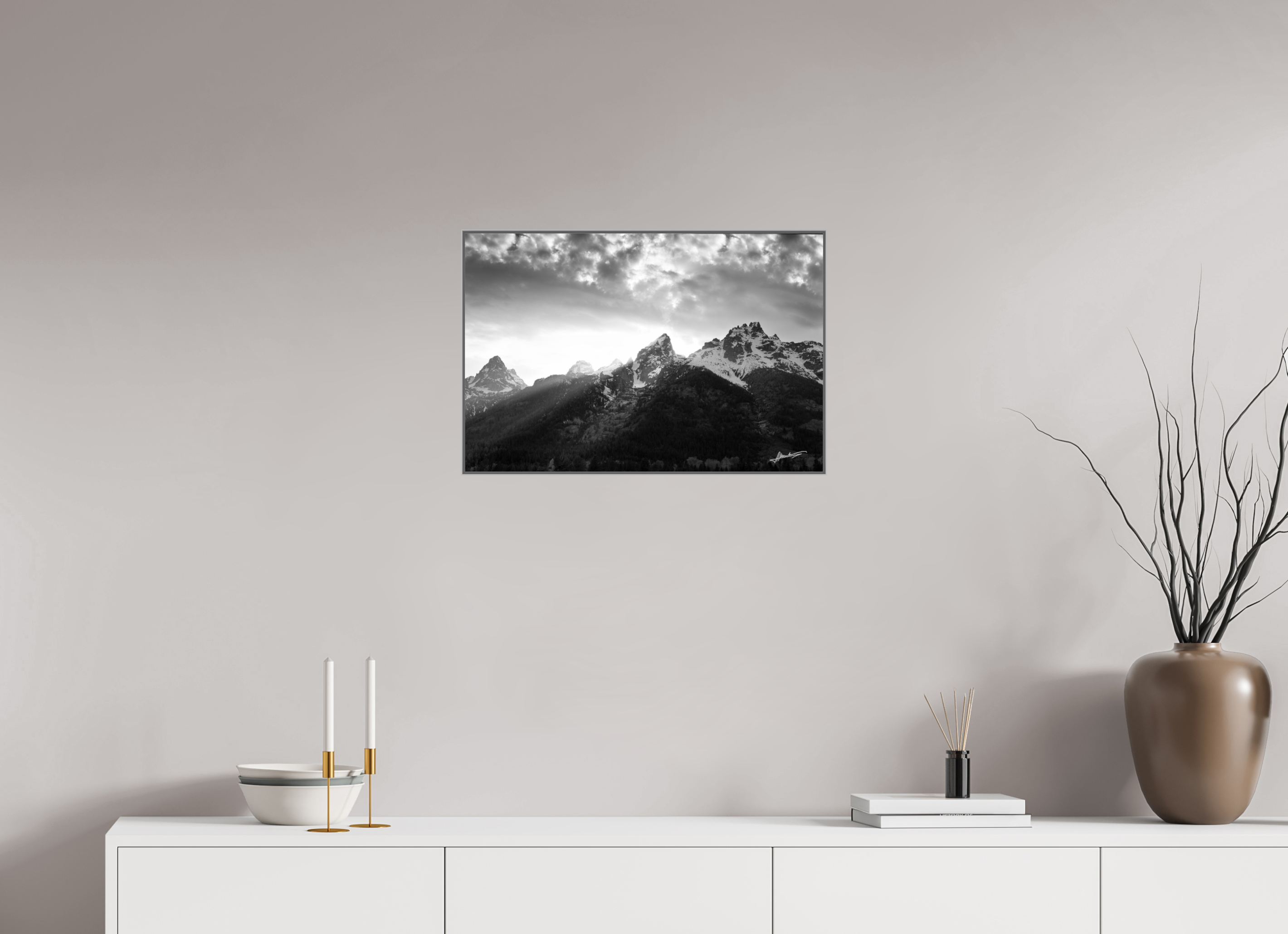 24 x 16″, Aluminum ArtBox Nostalgic Tetons