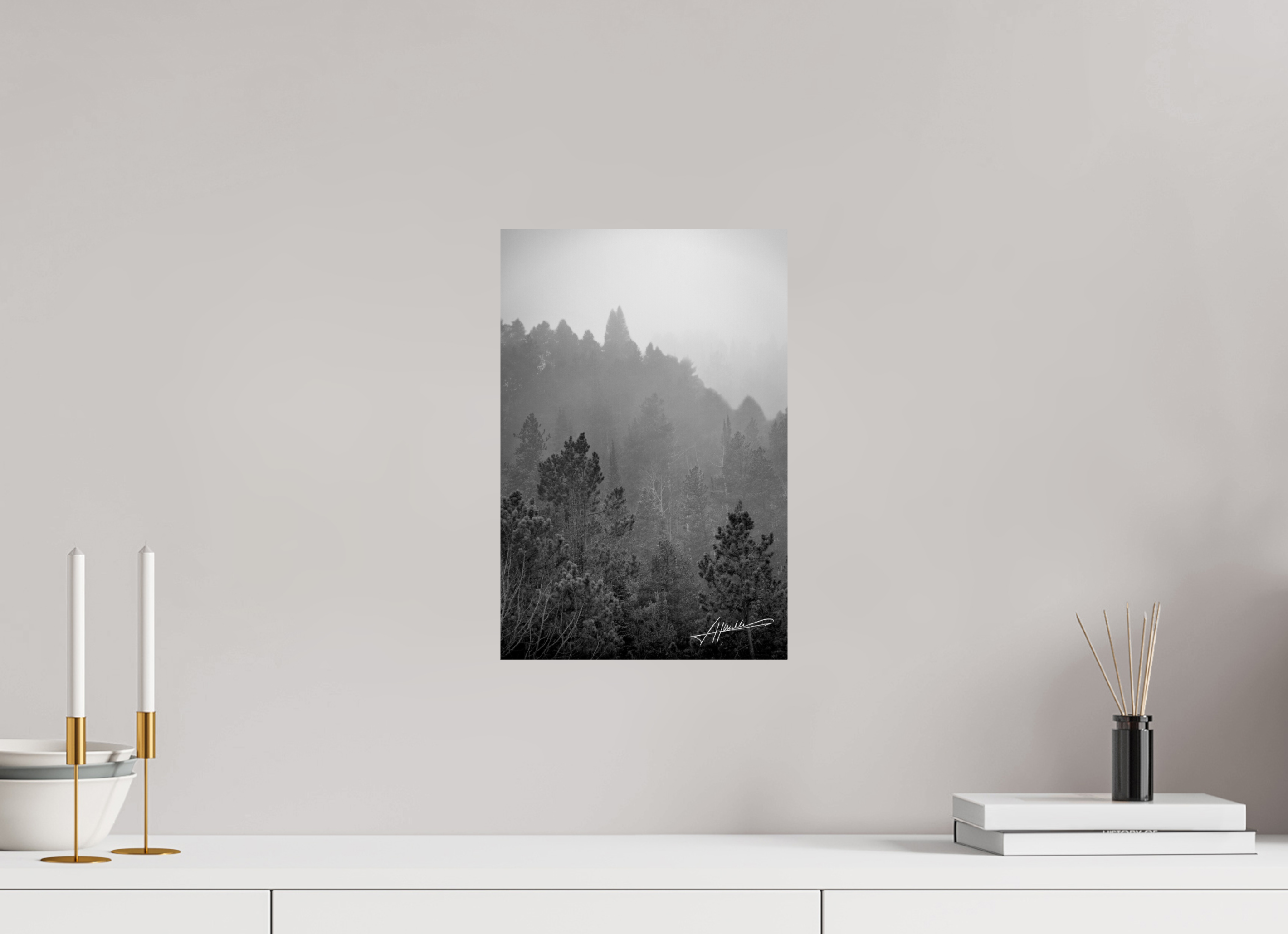 10 x 15″, Photo Print On Ilford Baryta Paper Glowing Mountain Fog