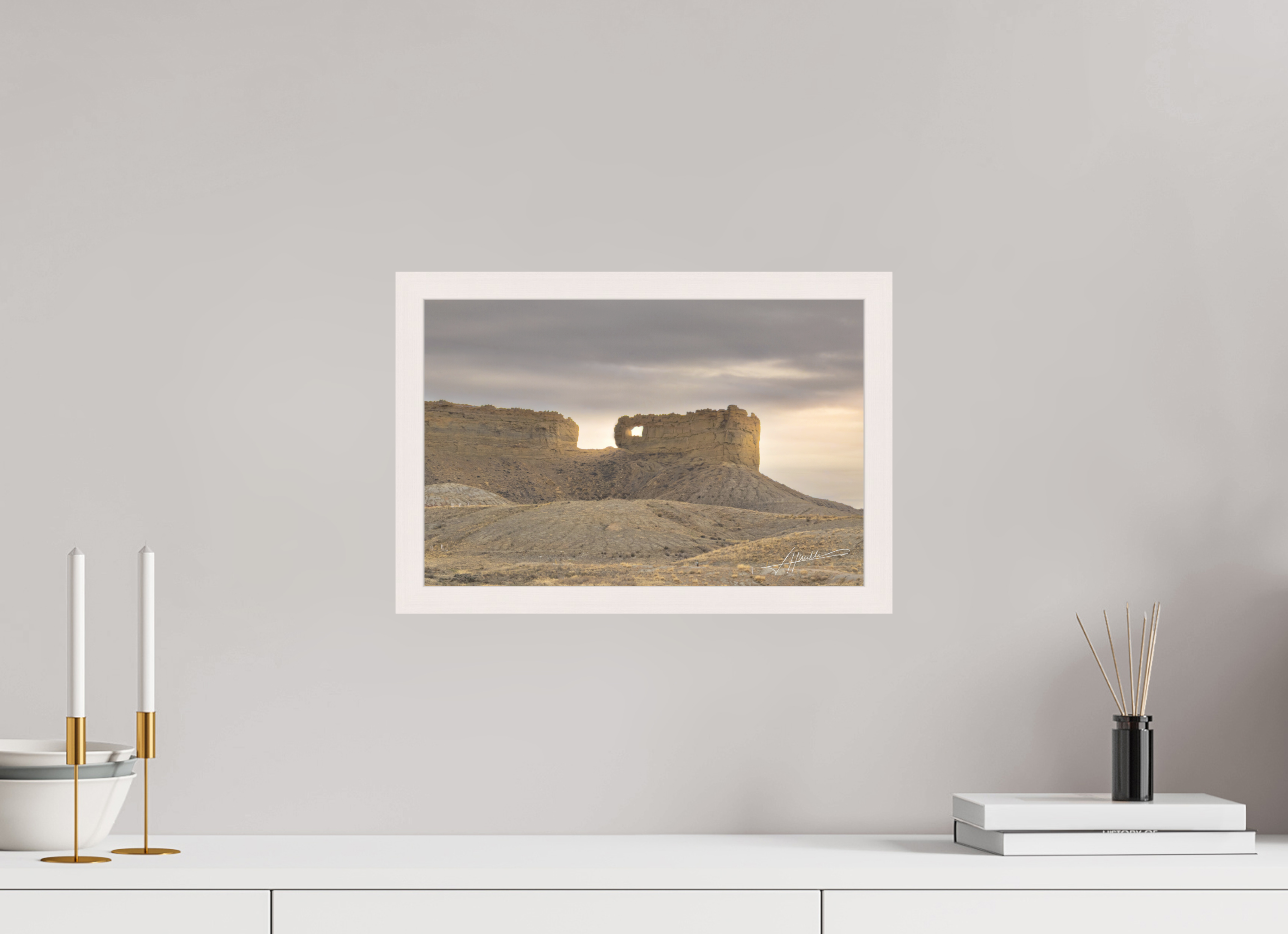 15 x 10″, Shadow Box Frame Sun on the Buttes