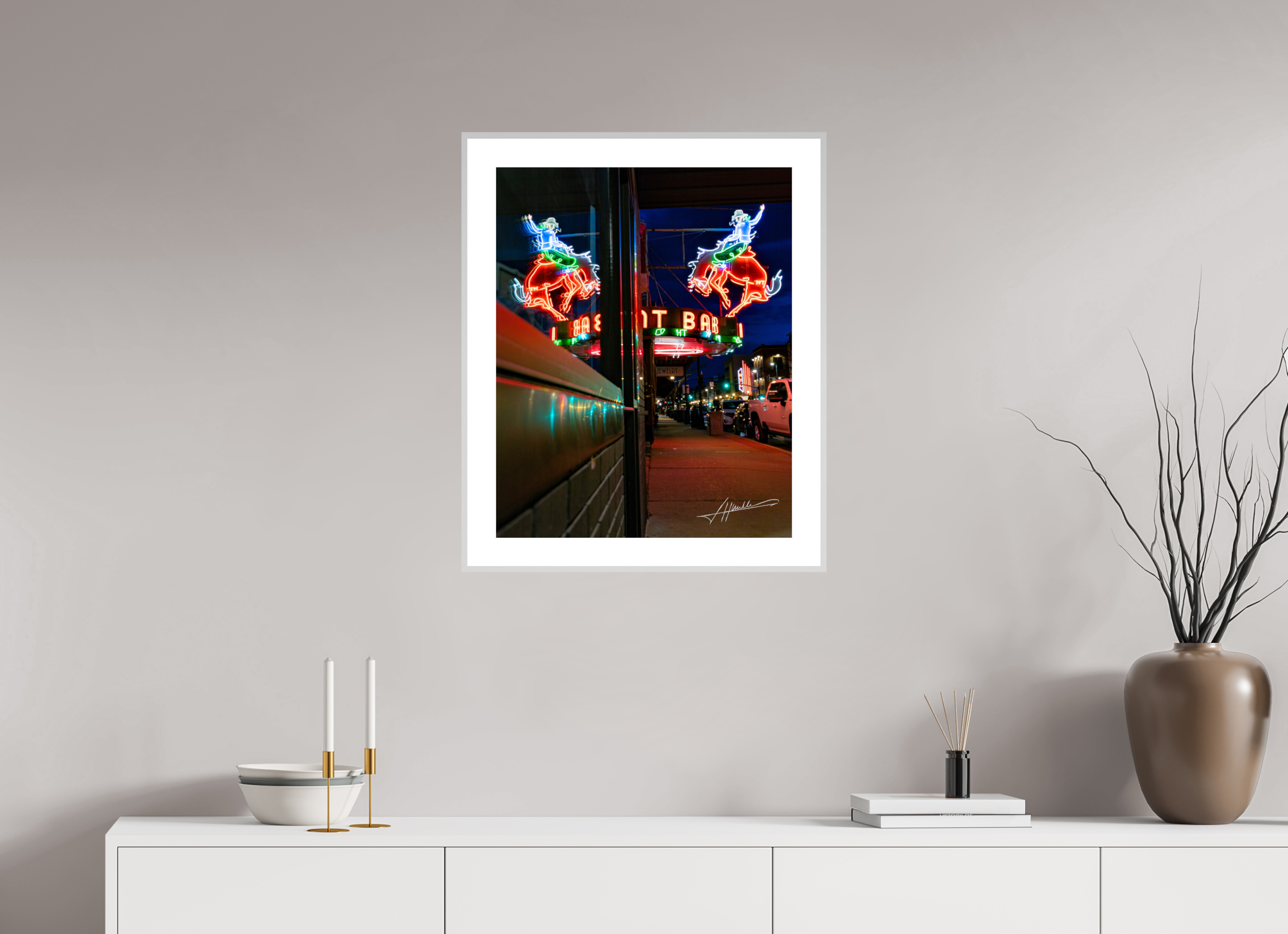 20 x 25″, Changeable Magnetic Frame Mint Bar Sherridan