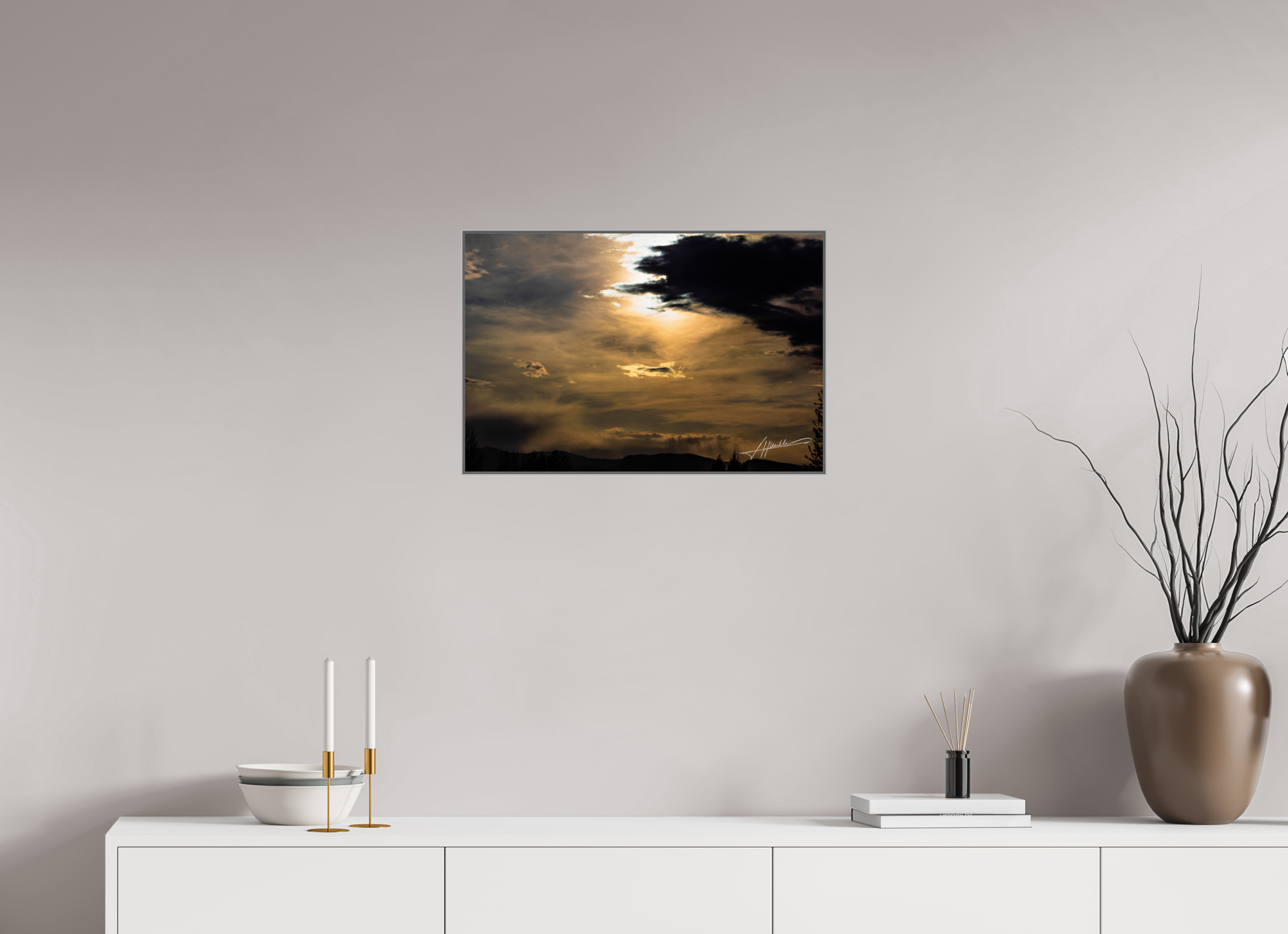 24 x 16″, Aluminum ArtBox Silver Lining