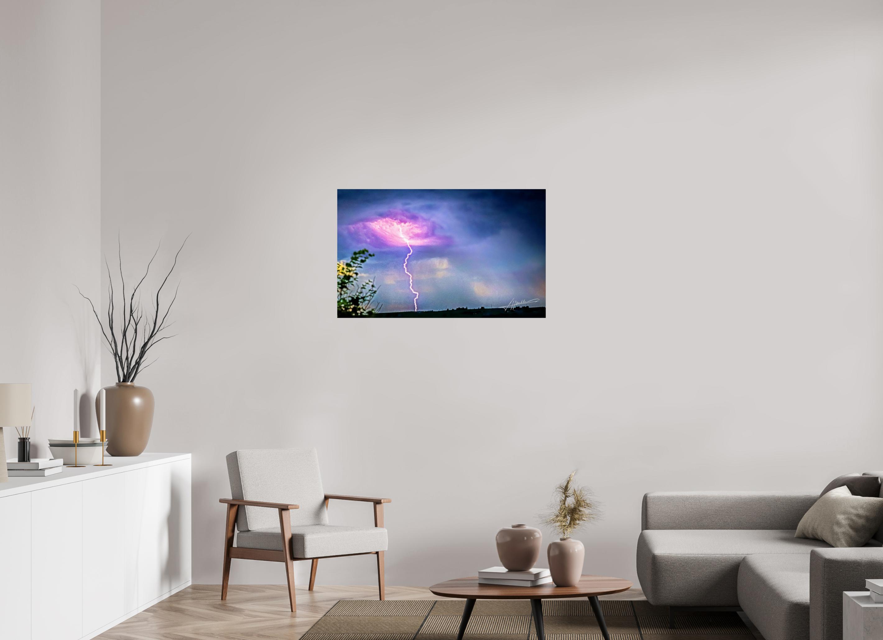 38.9 x 24″, Photo Print On Fujiflex High Gloss Lightning Strike