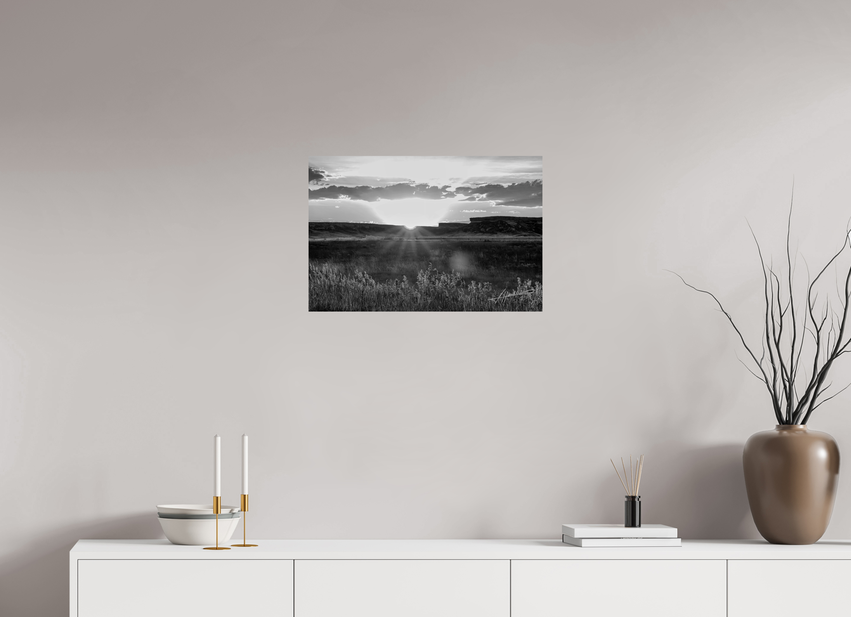24 x 16″, Photo Print On Ilford Baryta Paper Sunrise on the Planes