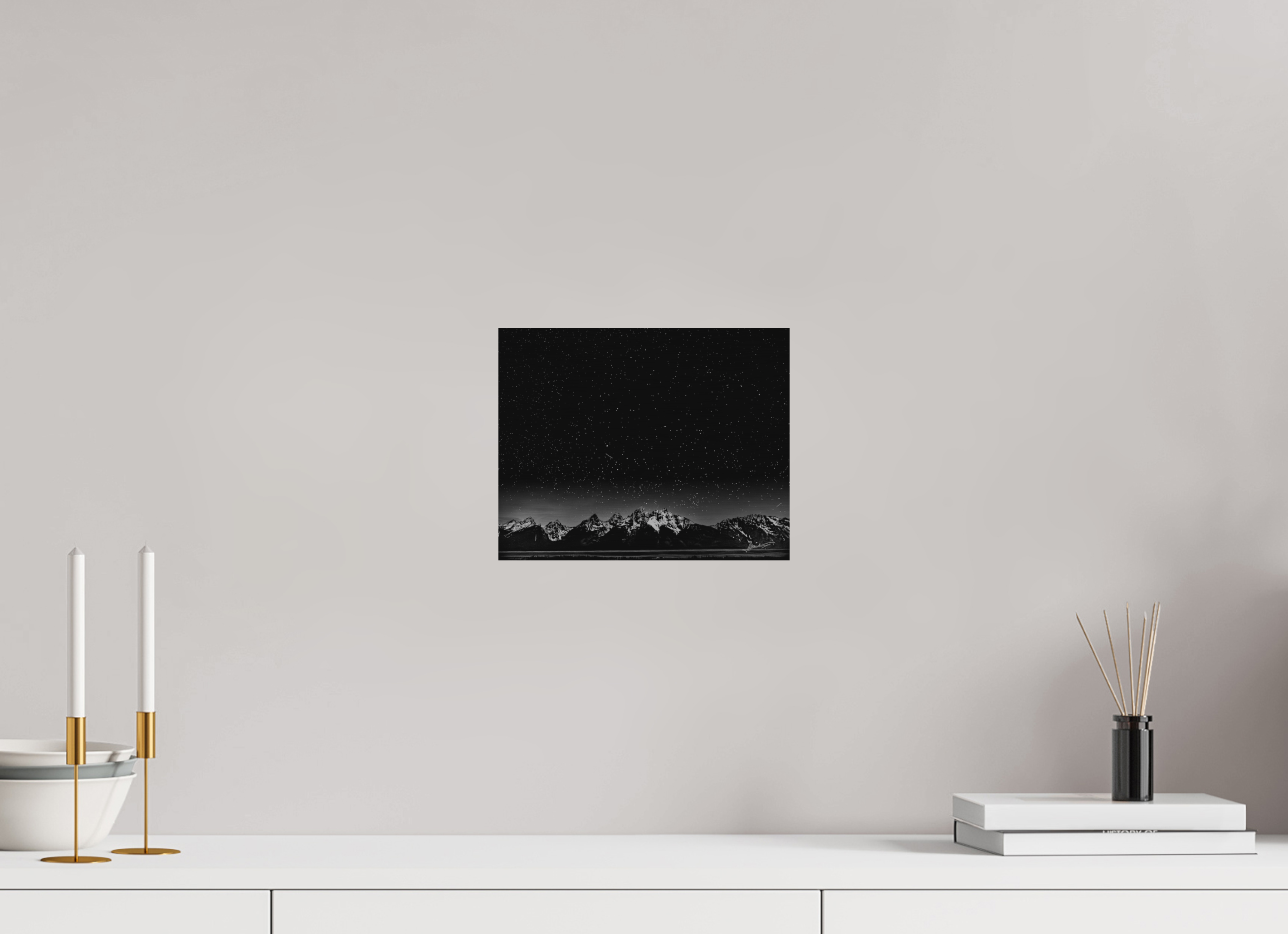 10 x 8″, Direct Brushed Aluminum Midnight in the Rockies