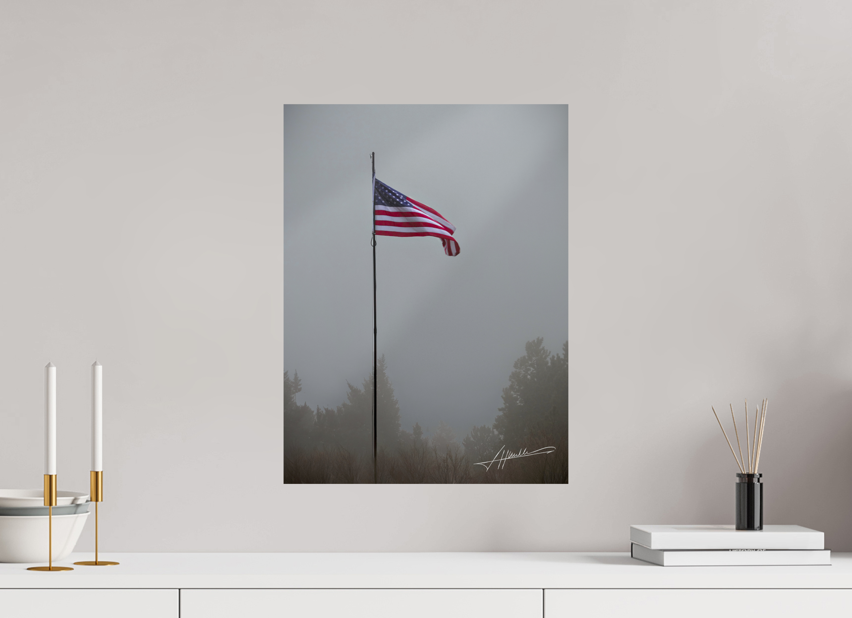 15 x 20″, Fine Art Print Flag in the Breeze