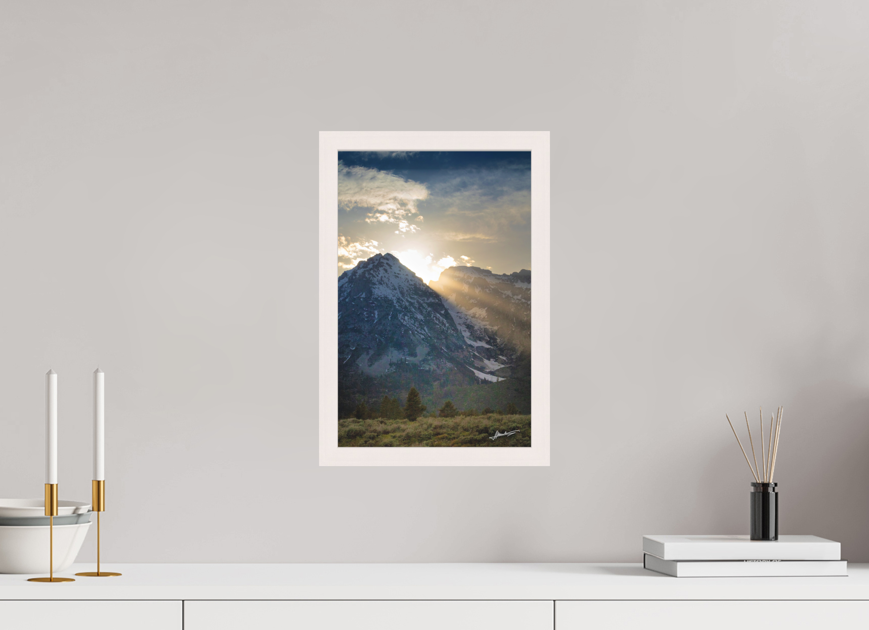 10 x 15″, Shadow Box Frame Light on the Valley