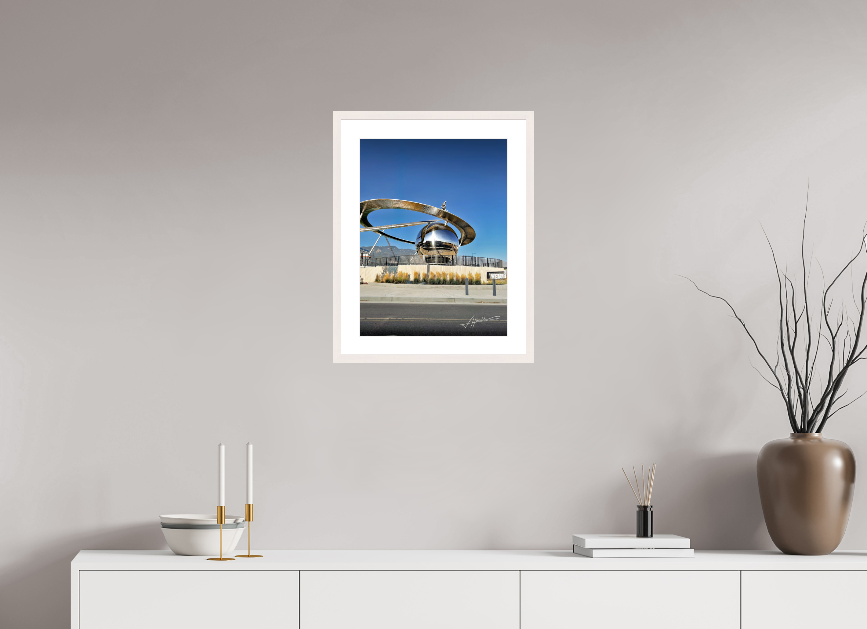15 x 20″, Solid Wood Frame with Passe-partout Epicenter Sculpture