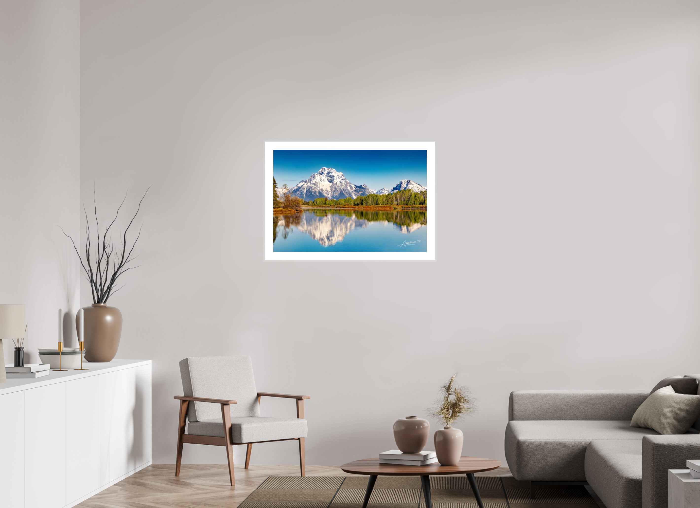 36 x 24″, Changeable Magnetic Frame Serene Reflection