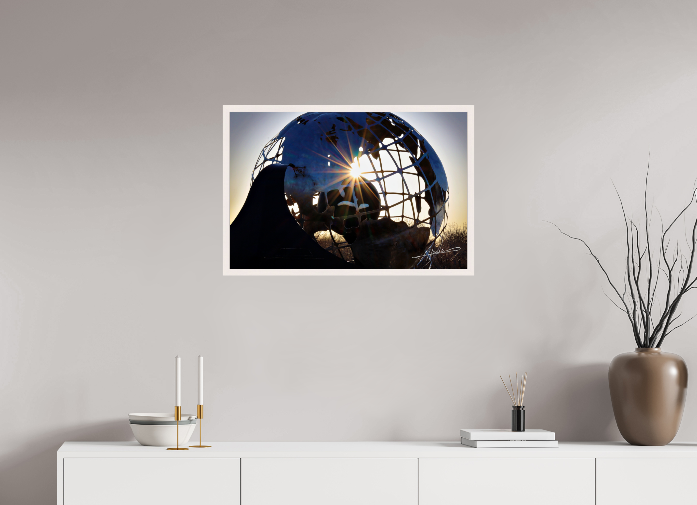 30 x 20″, Gallery Frame Oilfield Sculpture