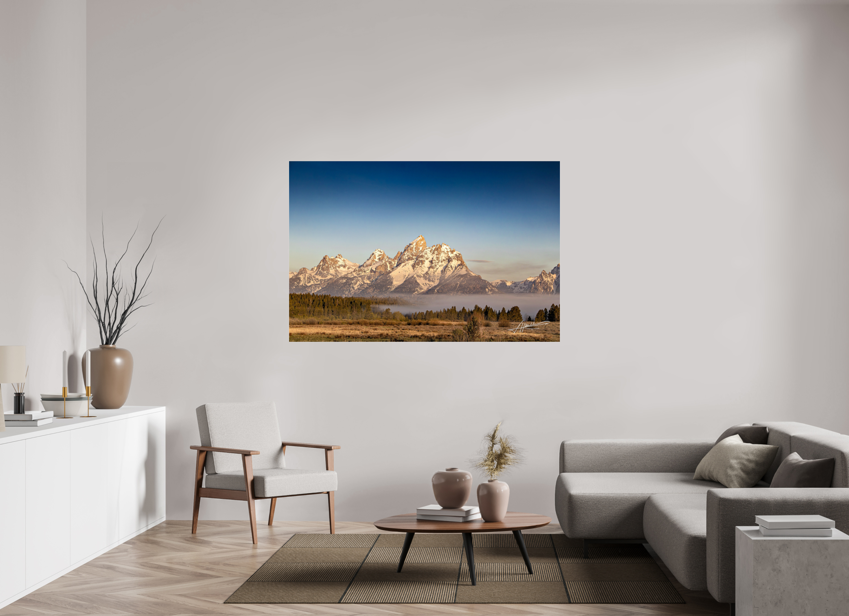 66 x 44″, Metallic Under Acrylic Above the Fog