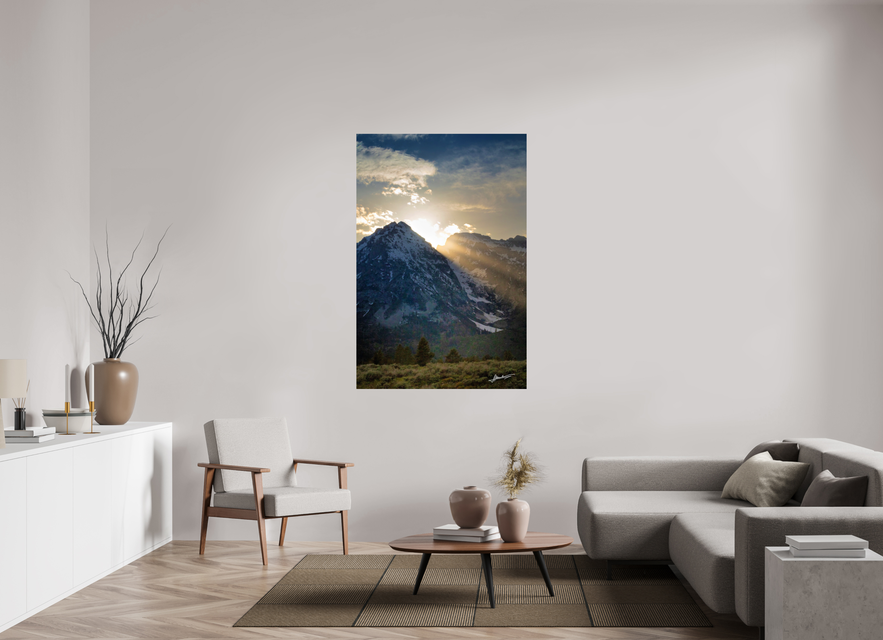 40 x 60″, Metallic Photo Print On Fuji Crystal Pearl Light on the Valley