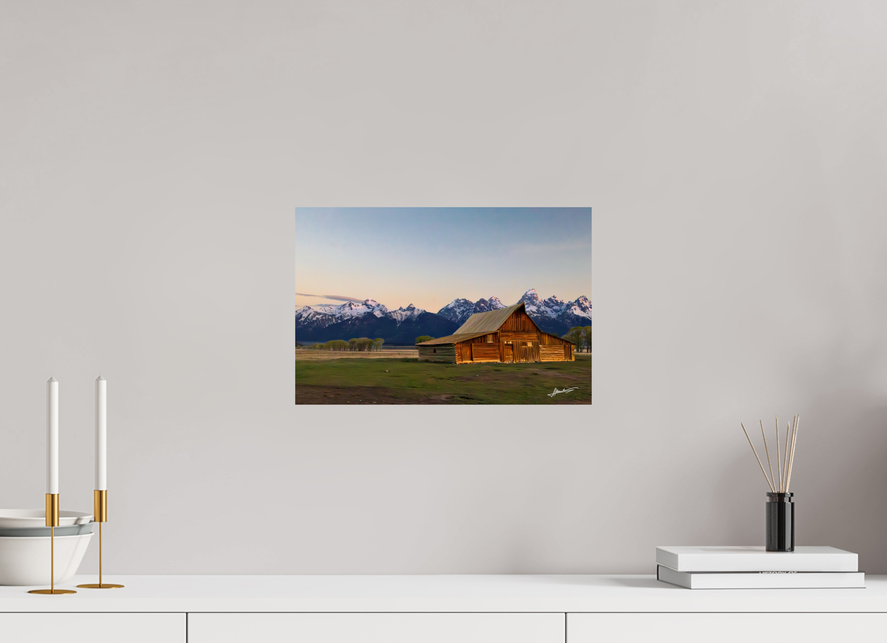 15 x 10″, Photo Print On Fujiflex High Gloss Sunrise on the T.A. Barn