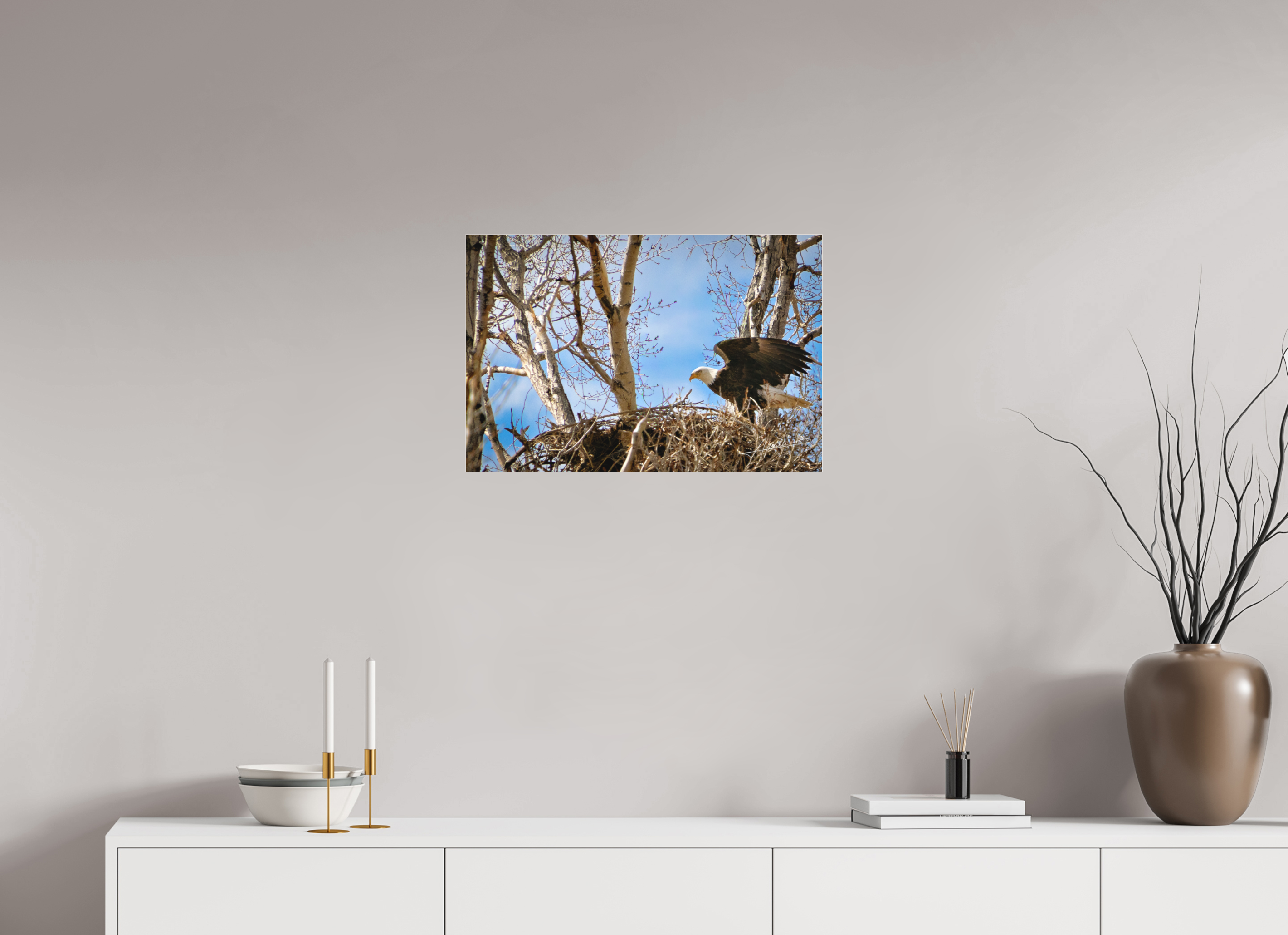 24 x 16″, Fine Pigment Under Acrylic The Eagles Nest