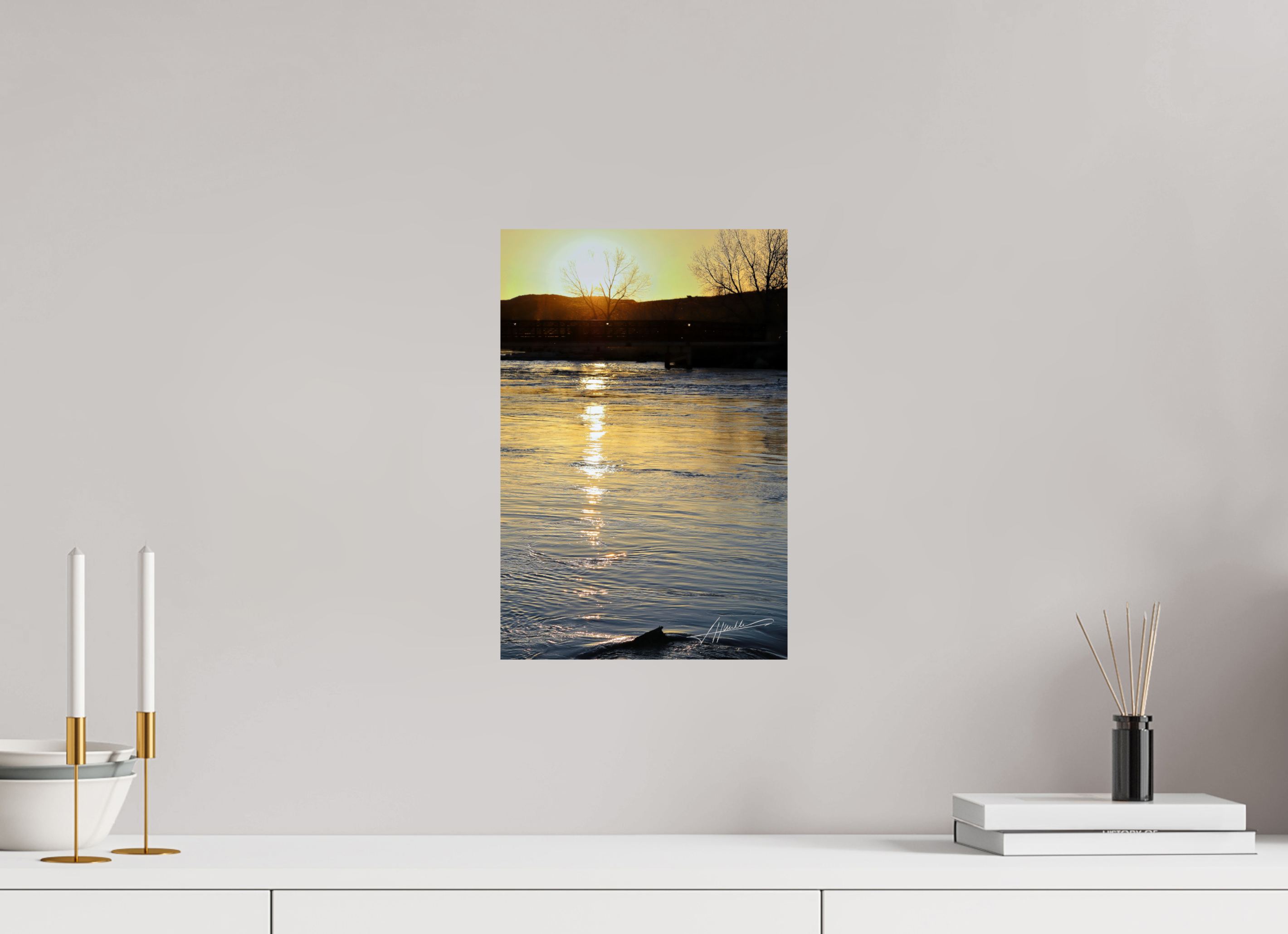 10 x 15″, Photo Print On Fujiflex High Gloss Sunset on the River