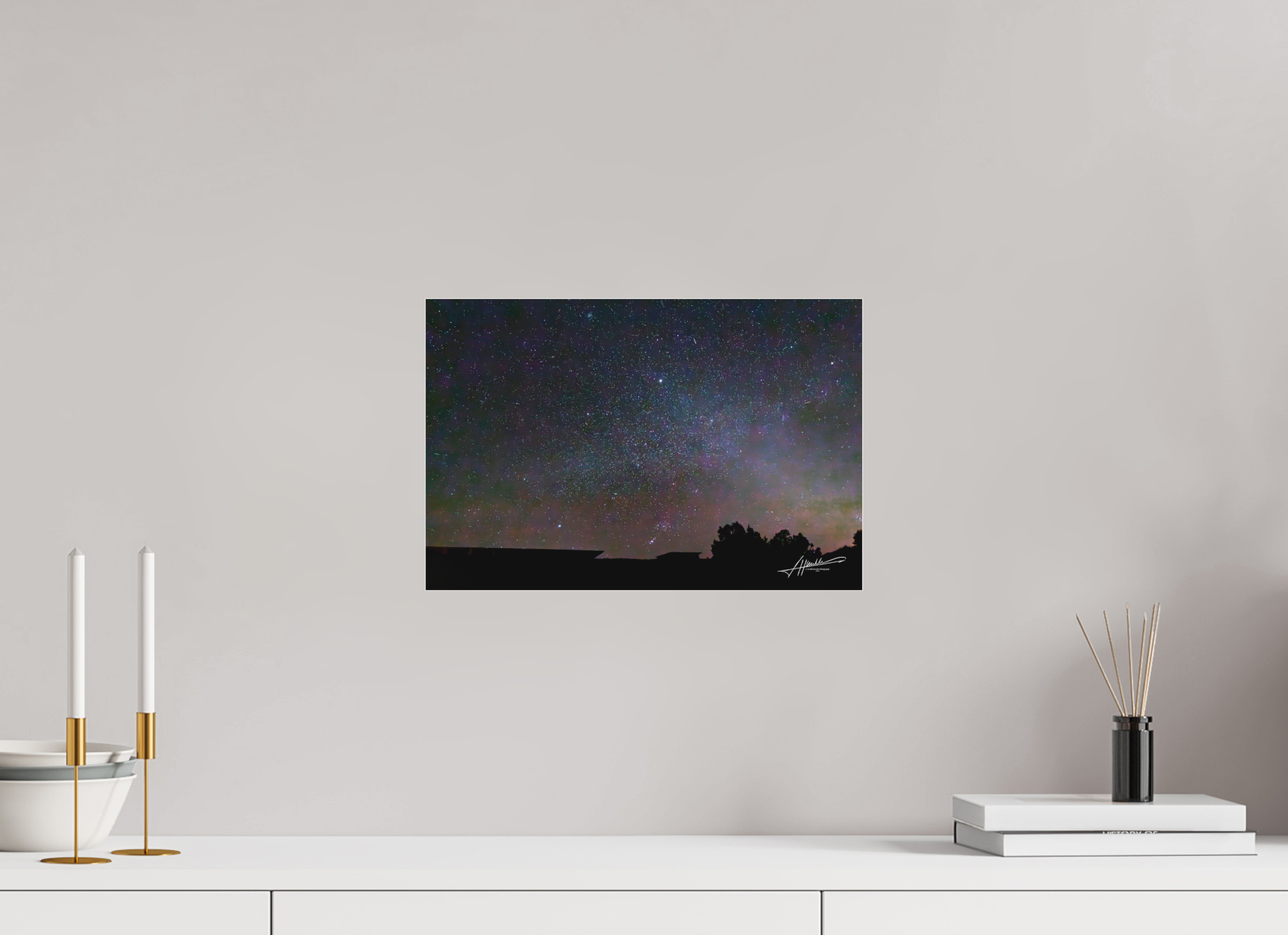 15 x 10″, Fine Pigment Under Acrylic Watching the Stars