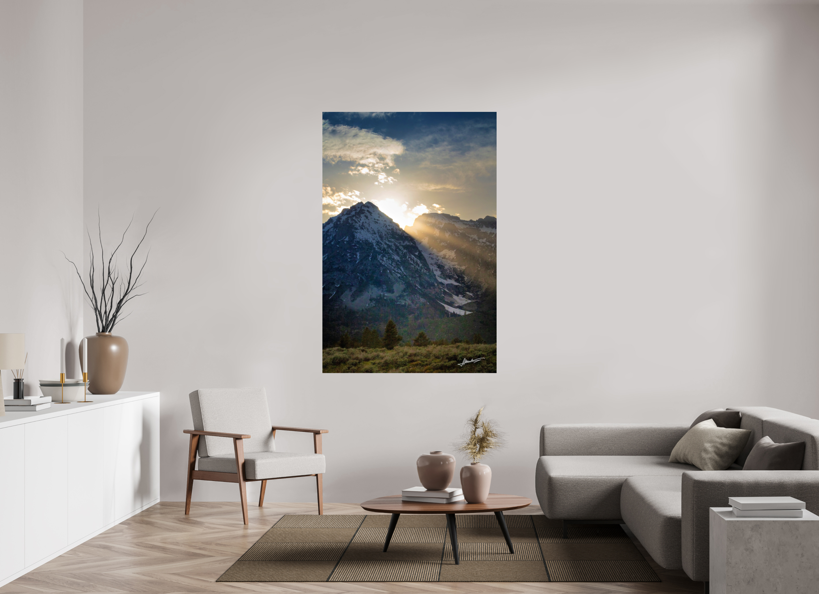 44 x 66″, ChromaLuxe HD Metal Light on the Valley