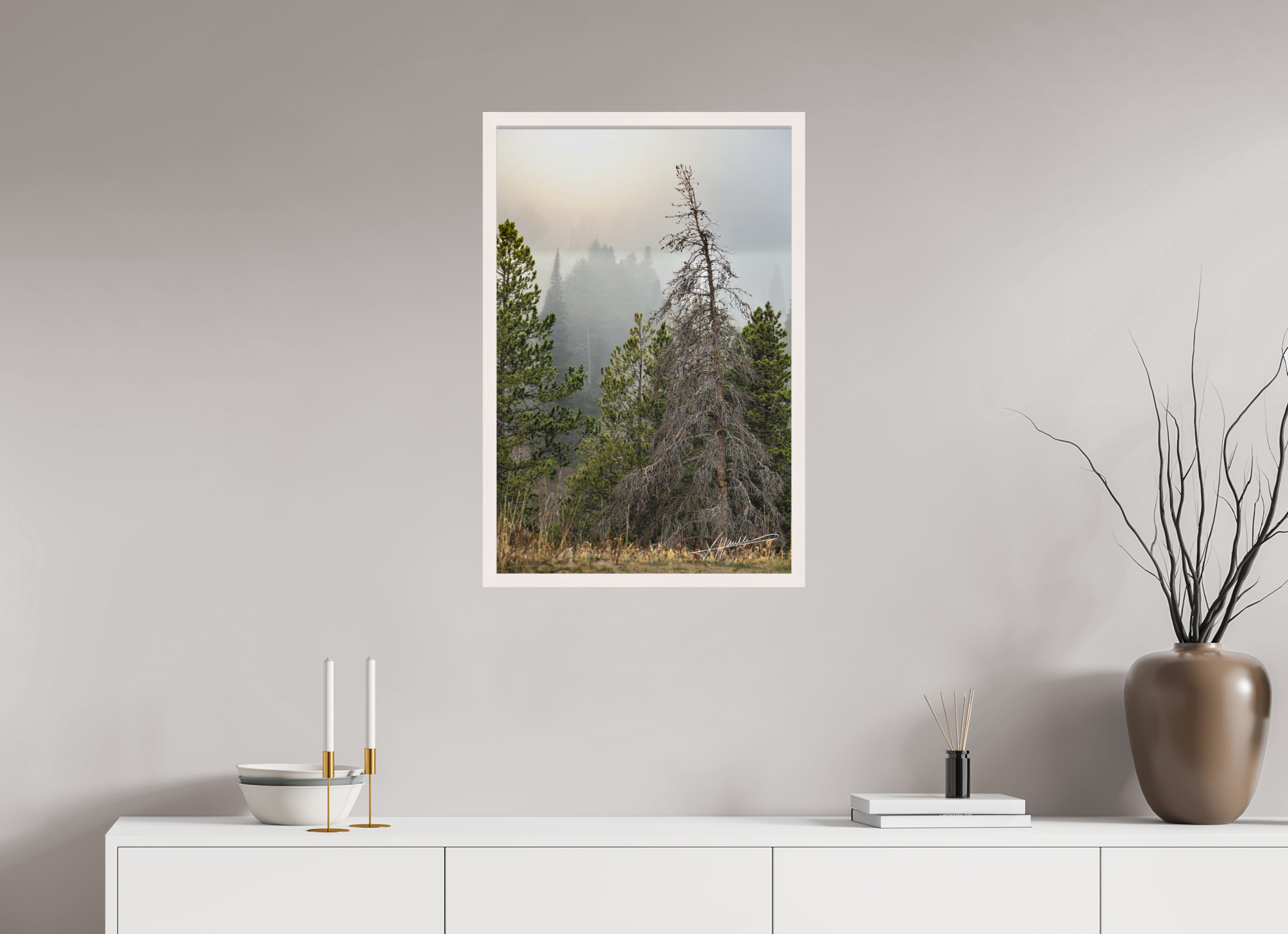20 x 30″, Shadow Box Frame The Lifting Fog