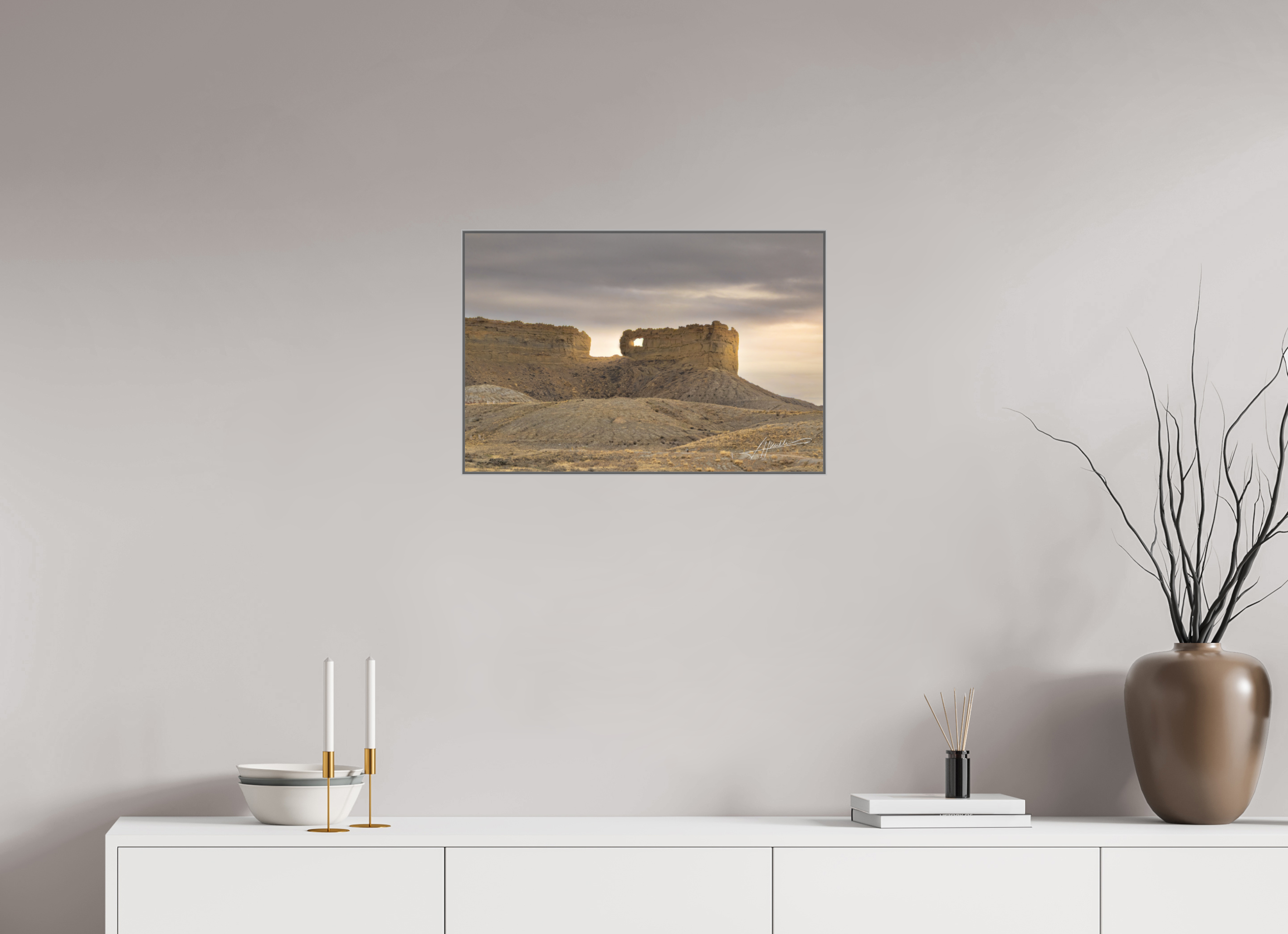 24 x 16″, Aluminum ArtBox Sun on the Buttes