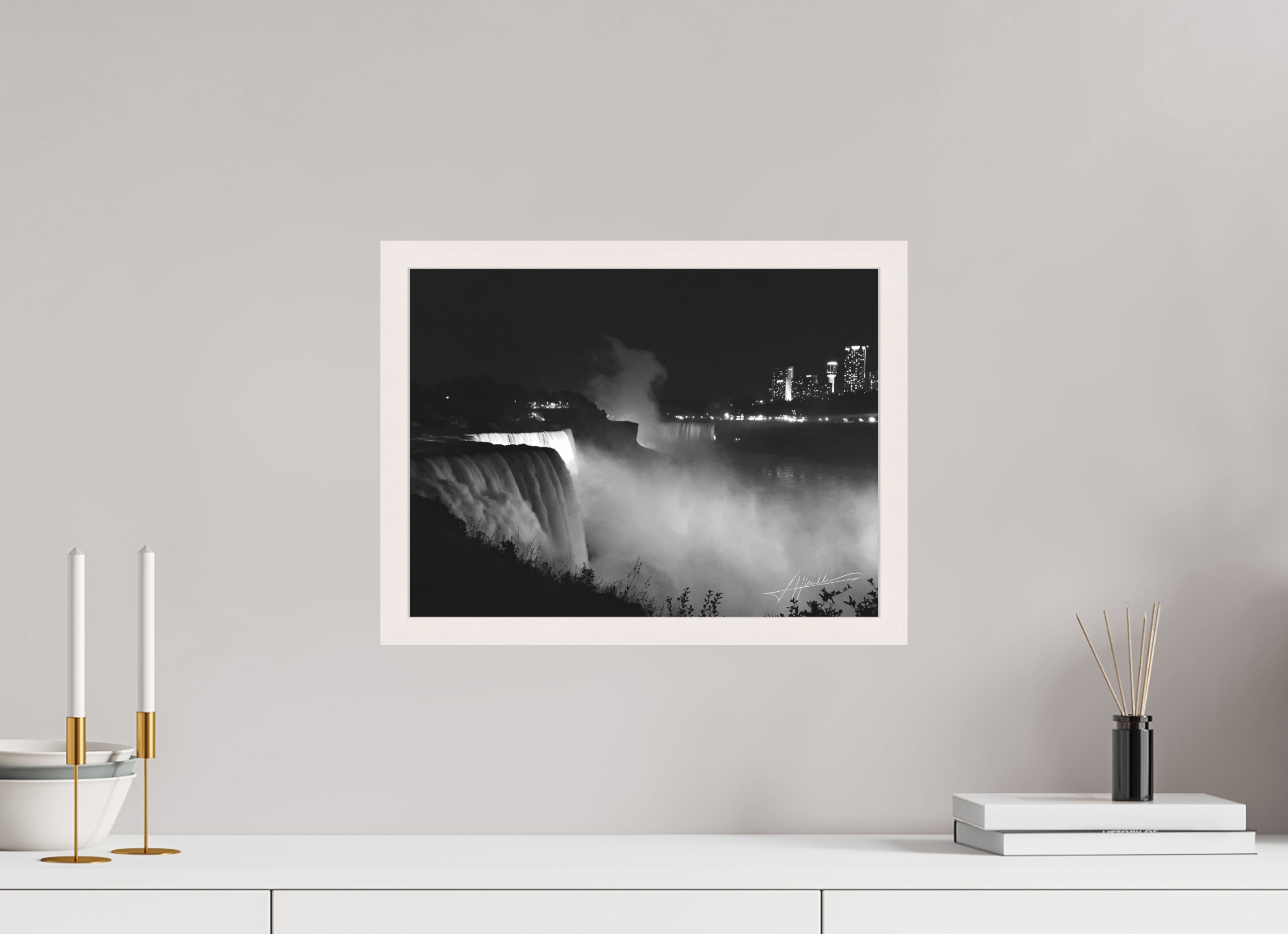 16 x 12″, Shadow Box Frame A Night at Niagara