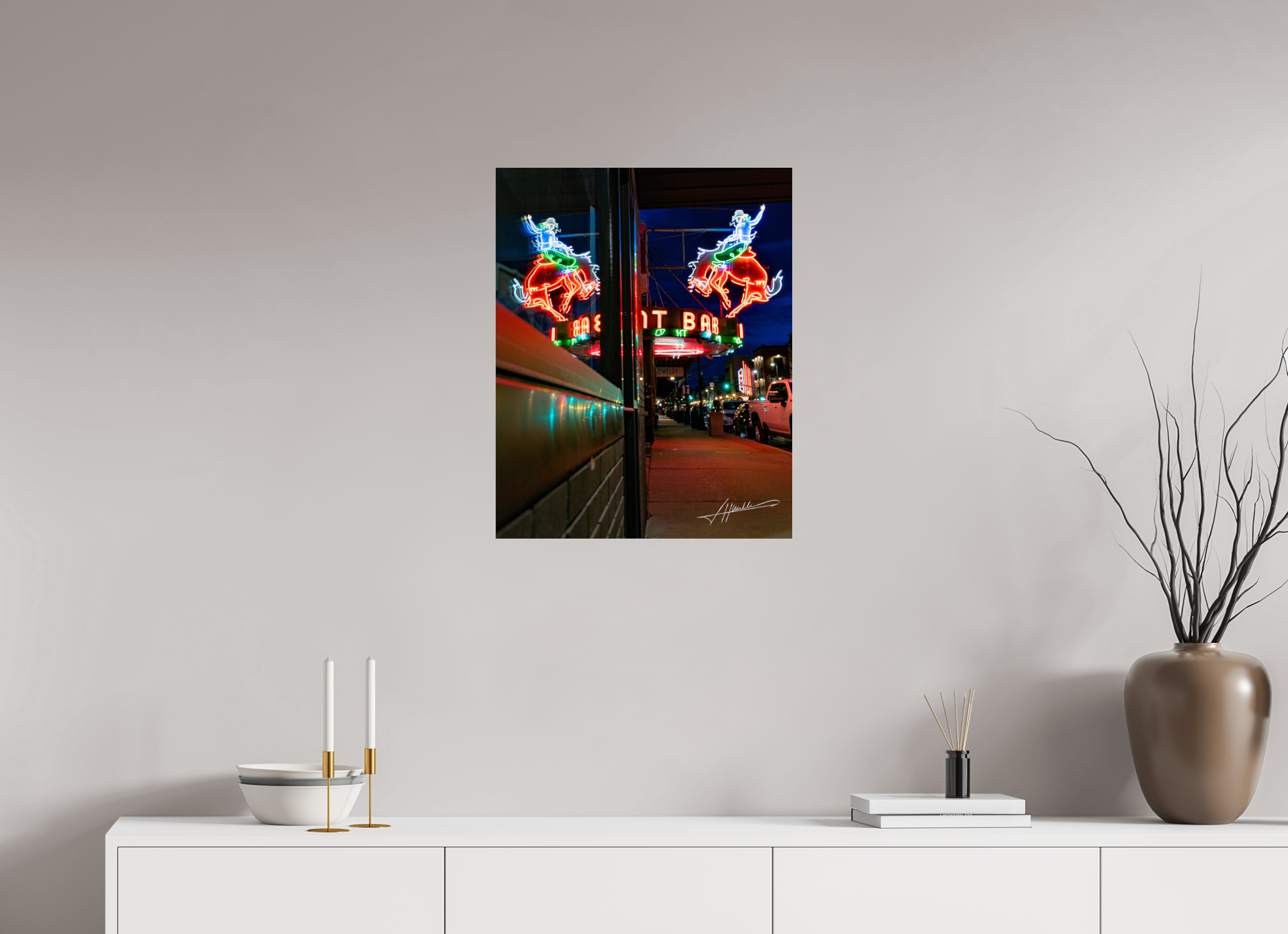 20 x 25″, Metallic Under Acrylic Mint Bar Sherridan