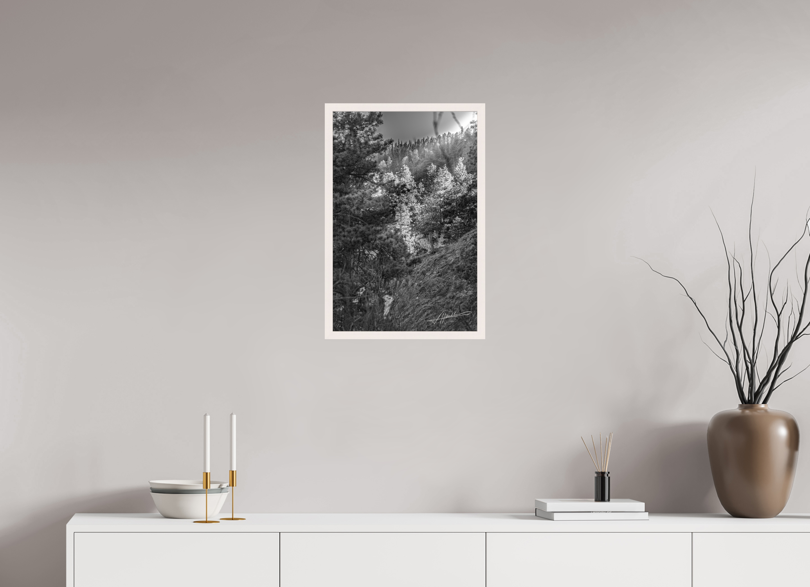 16 x 24″, Gallery Frame Sun in the Mountains