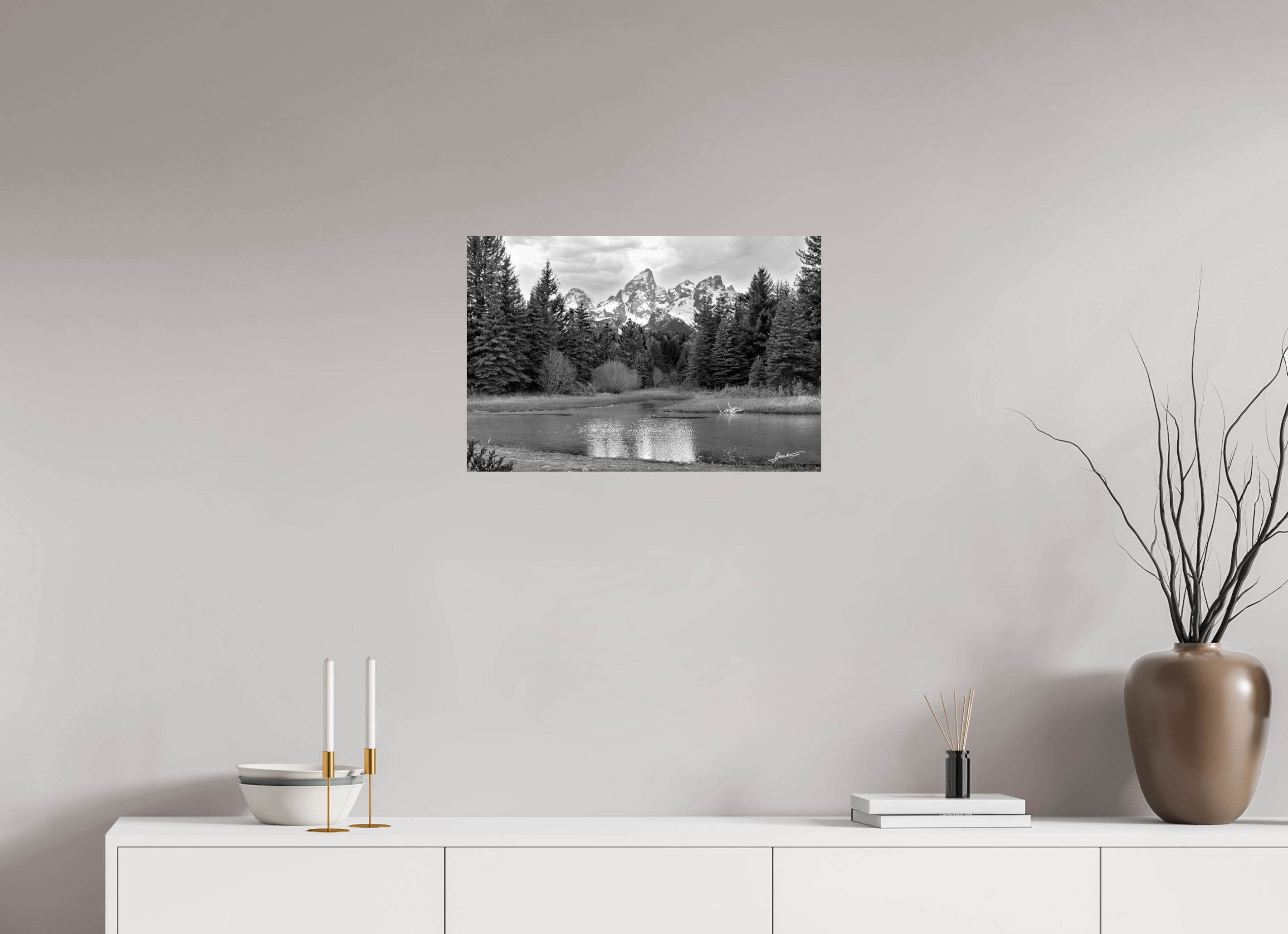 24 x 16″, Photo Print On Ilford Baryta Paper Mountain Reflection