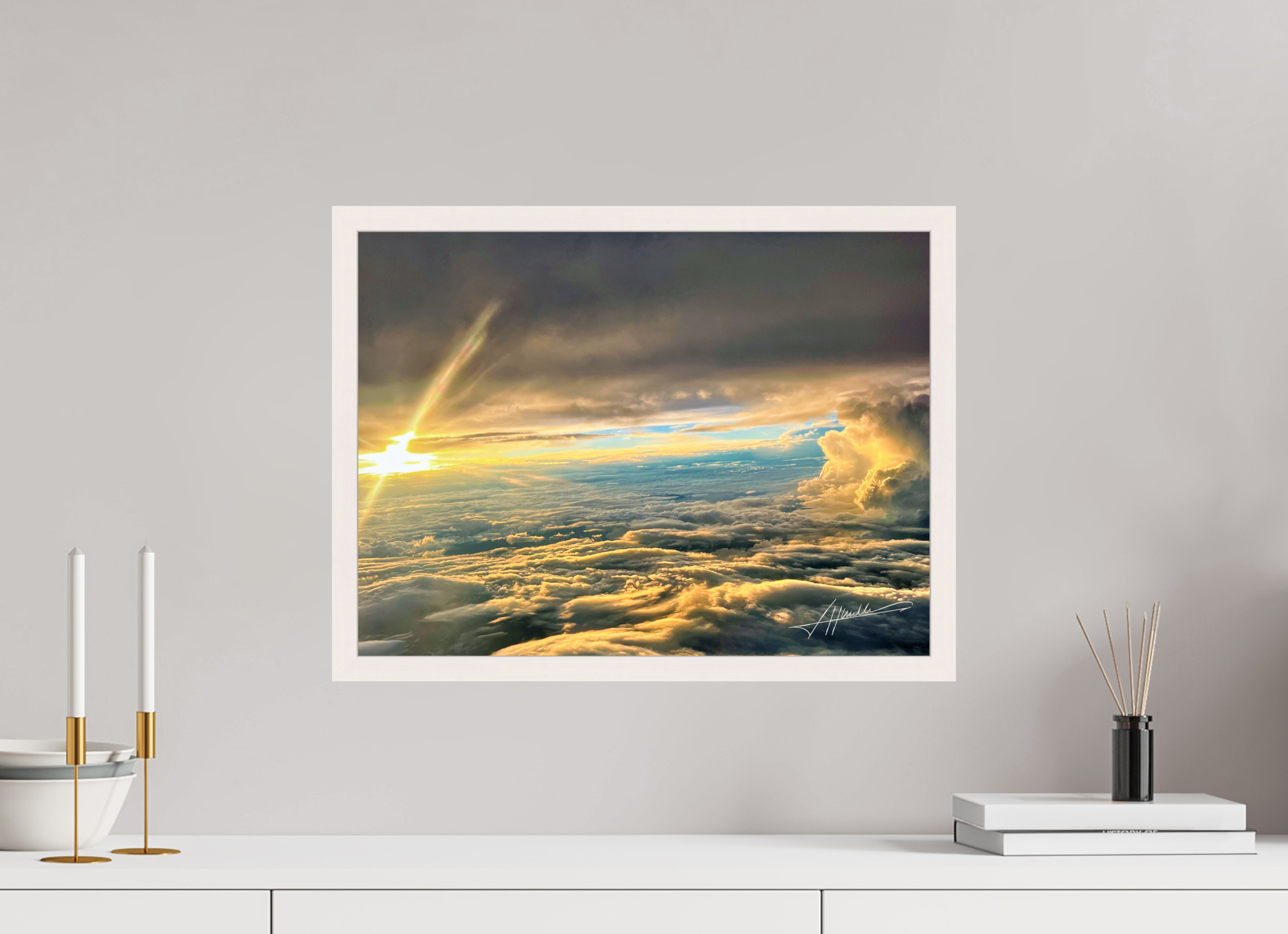 20 x 15″, Gallery Frame Above the clouds