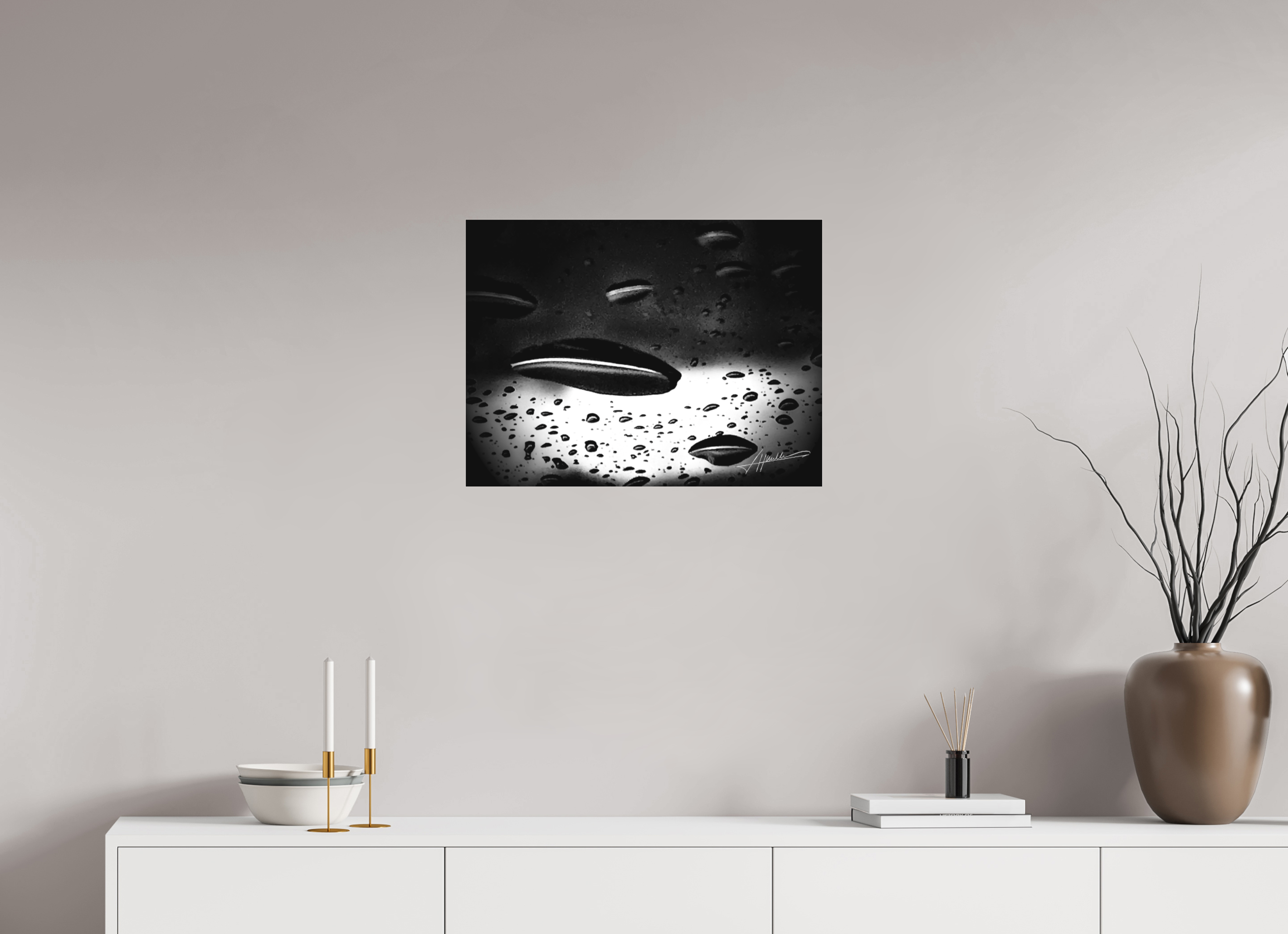 24 x 18″, Ilford BW Acrylic Collection of Water