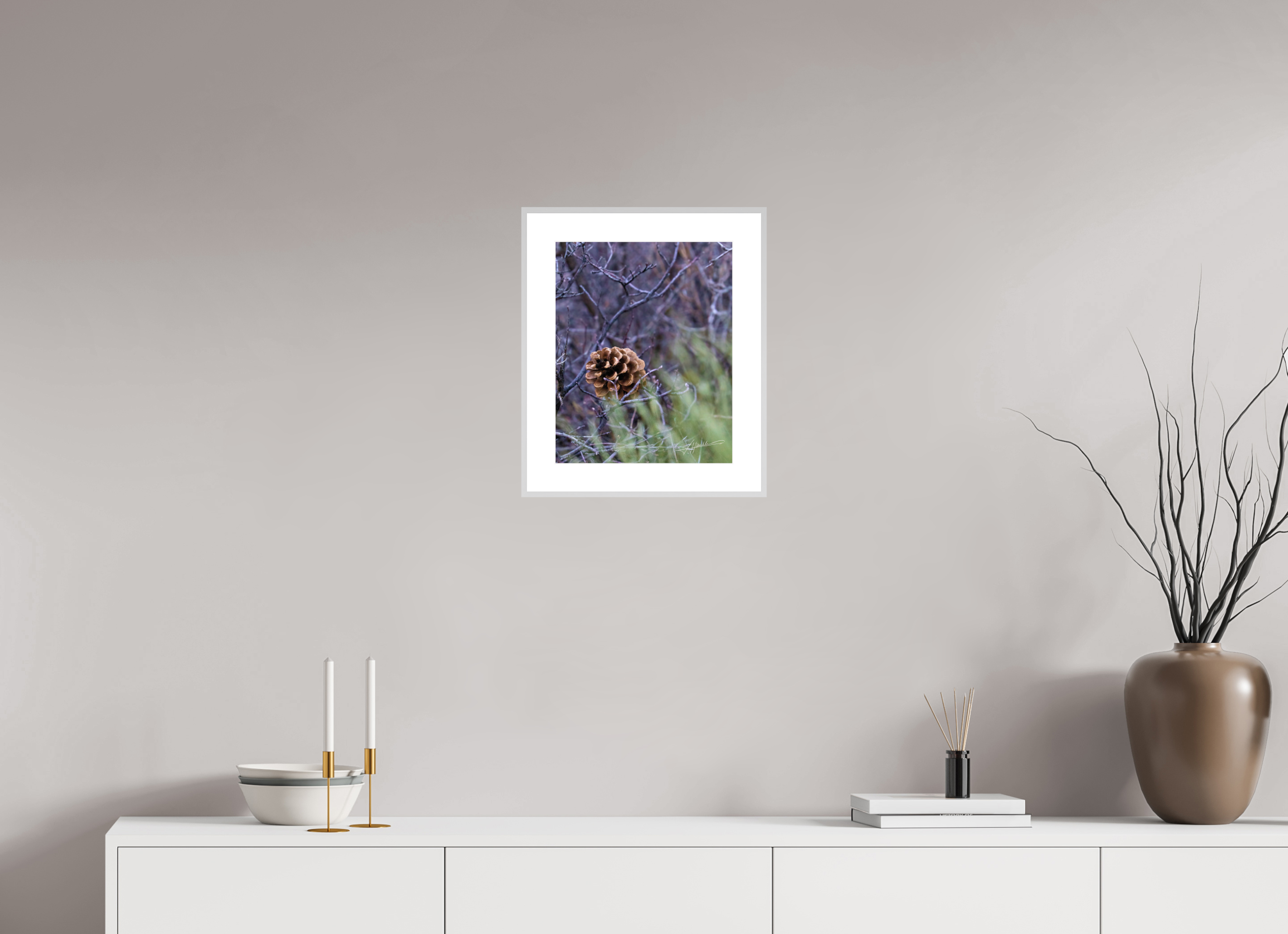 12 x 15″, Changeable Magnetic Frame Mountain Pinecone