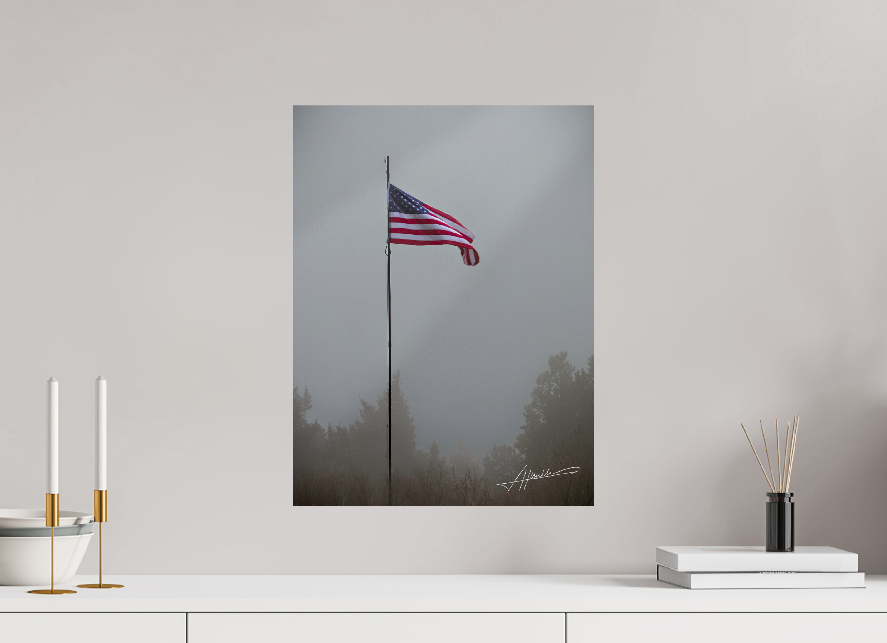15 x 20″, Fine Art Dibond Flag in the Breeze