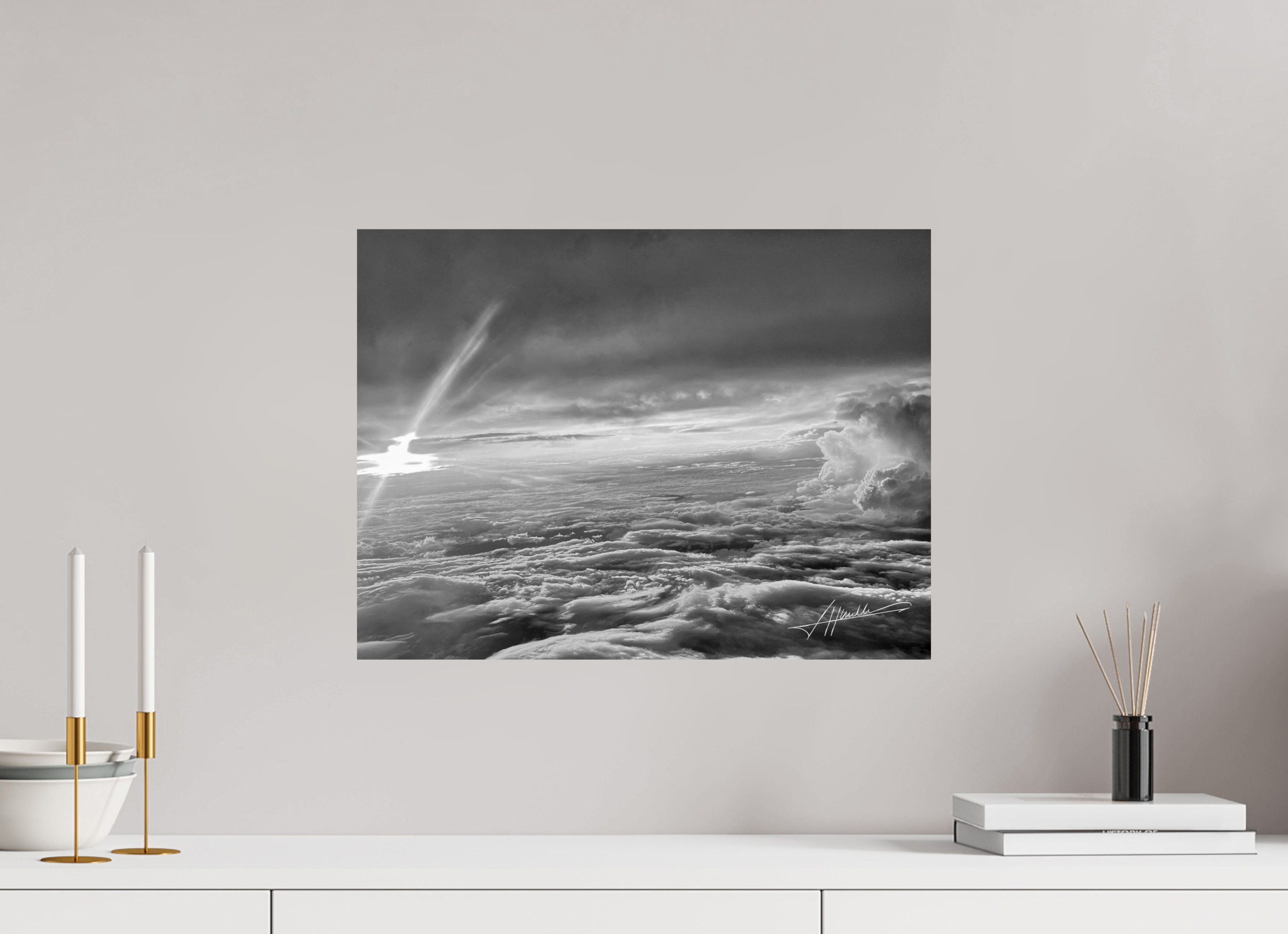 20 x 15″, Photo Print On Ilford Baryta Paper Above the clouds