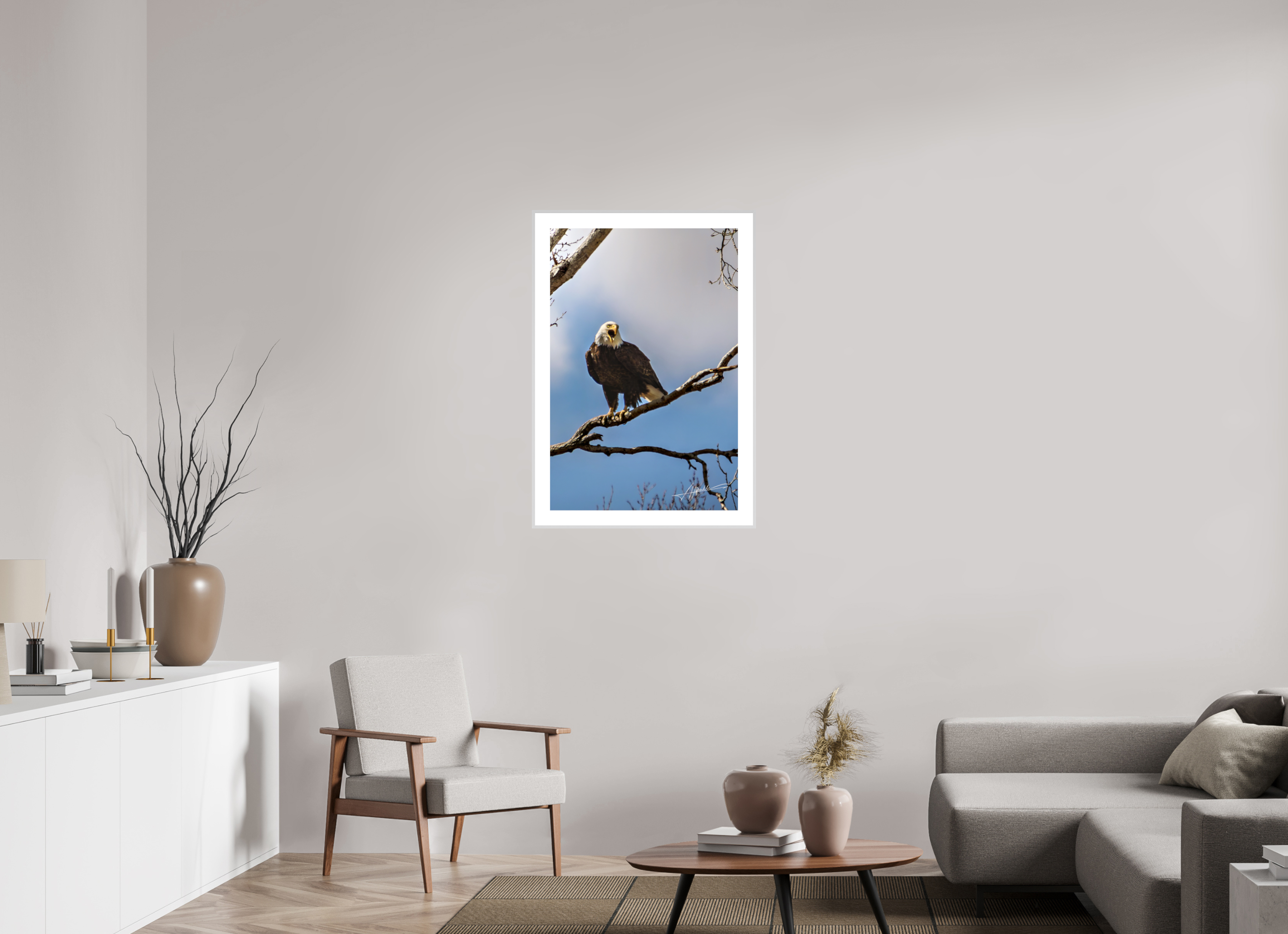 24 x 36″, Changeable Magnetic Frame The Eagle's Call