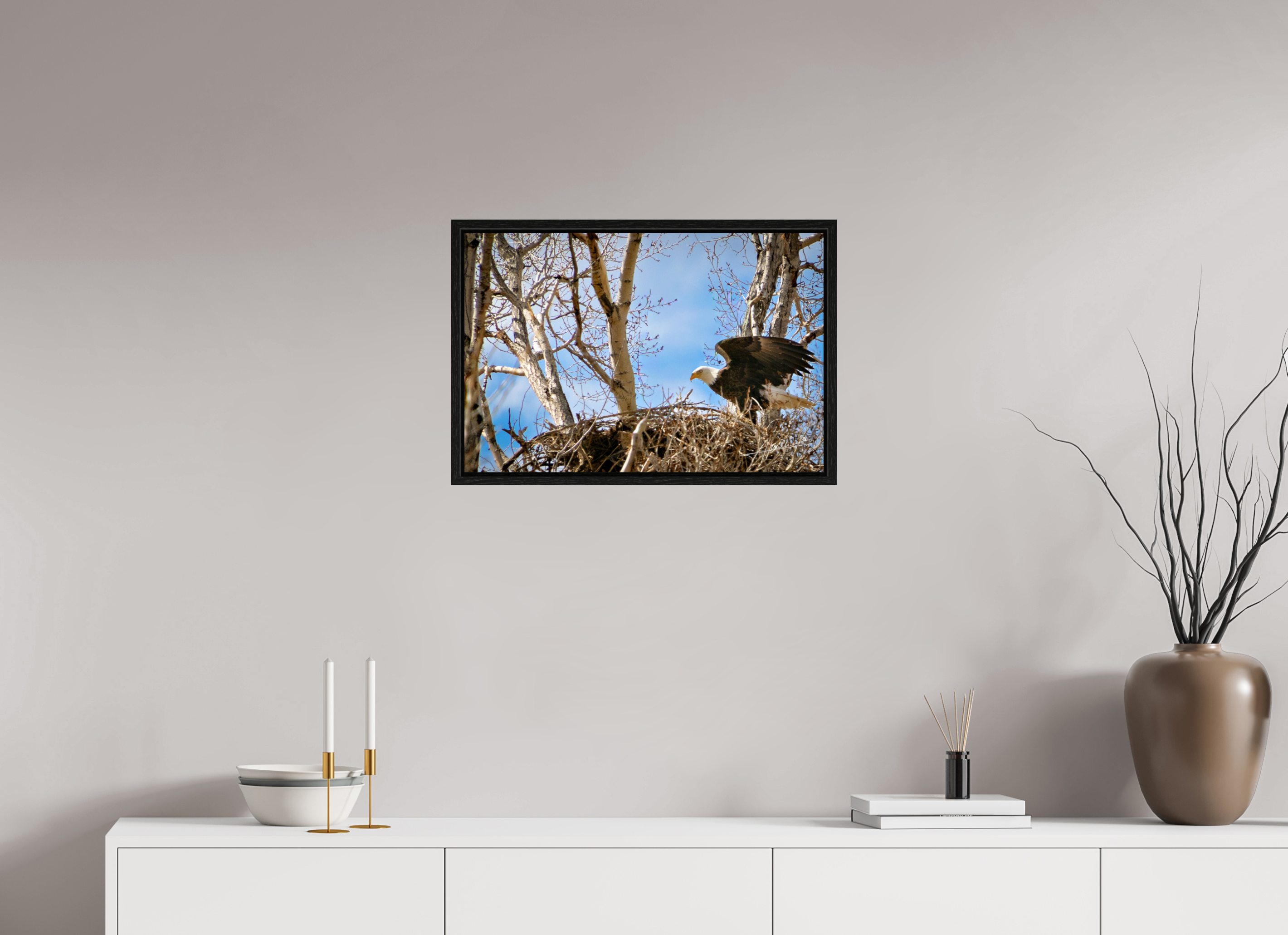 24 x 16″, Floater Frame The Eagles Nest