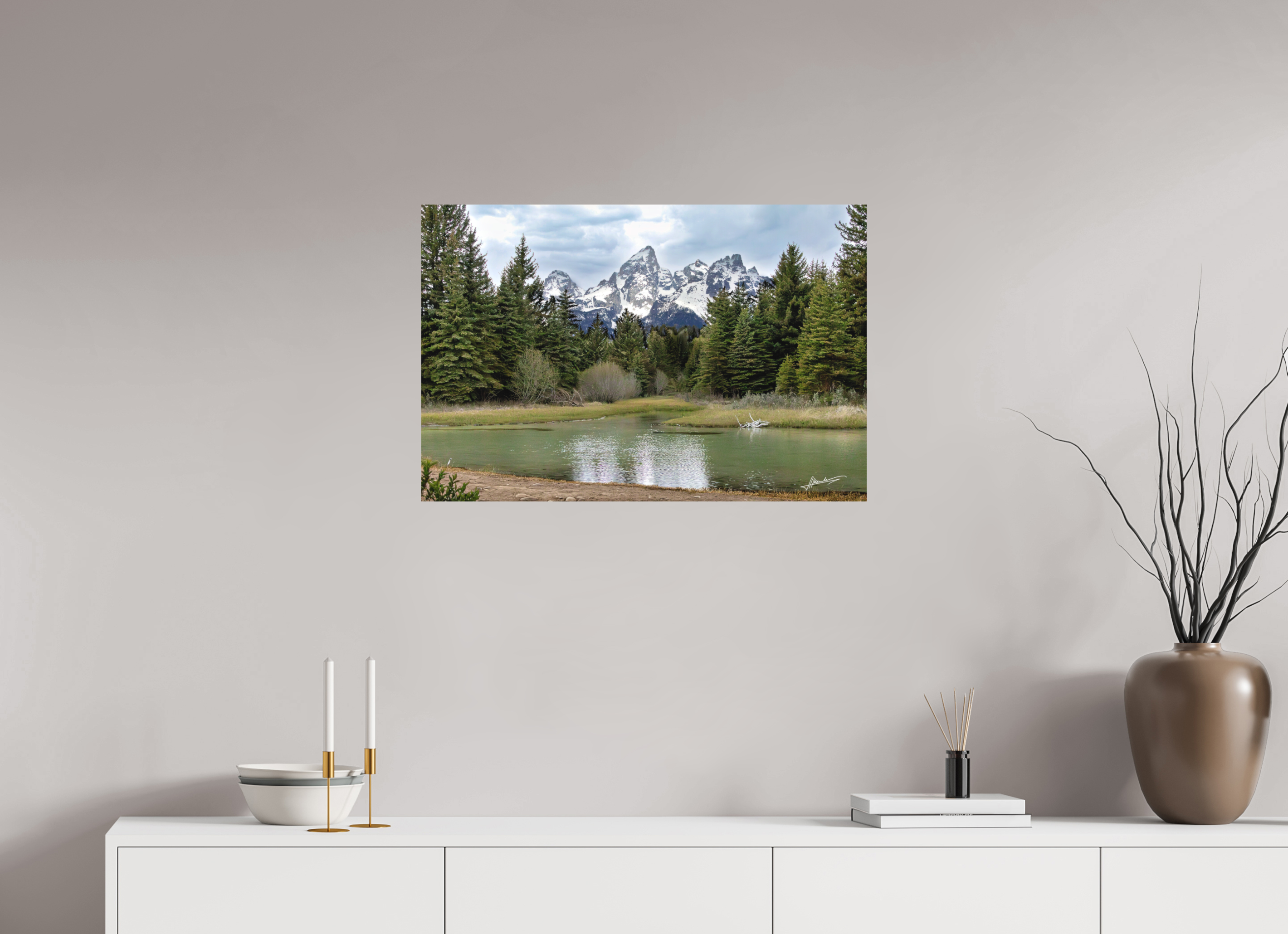 30 x 20″, Metal Dibond Mountain Reflection
