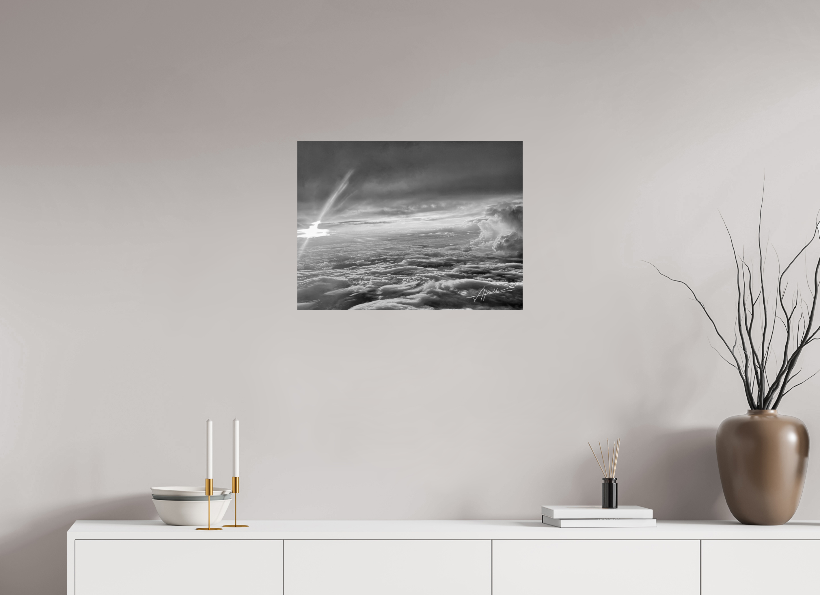 24 x 18″, Photo Print On Ilford Baryta Paper Above the clouds