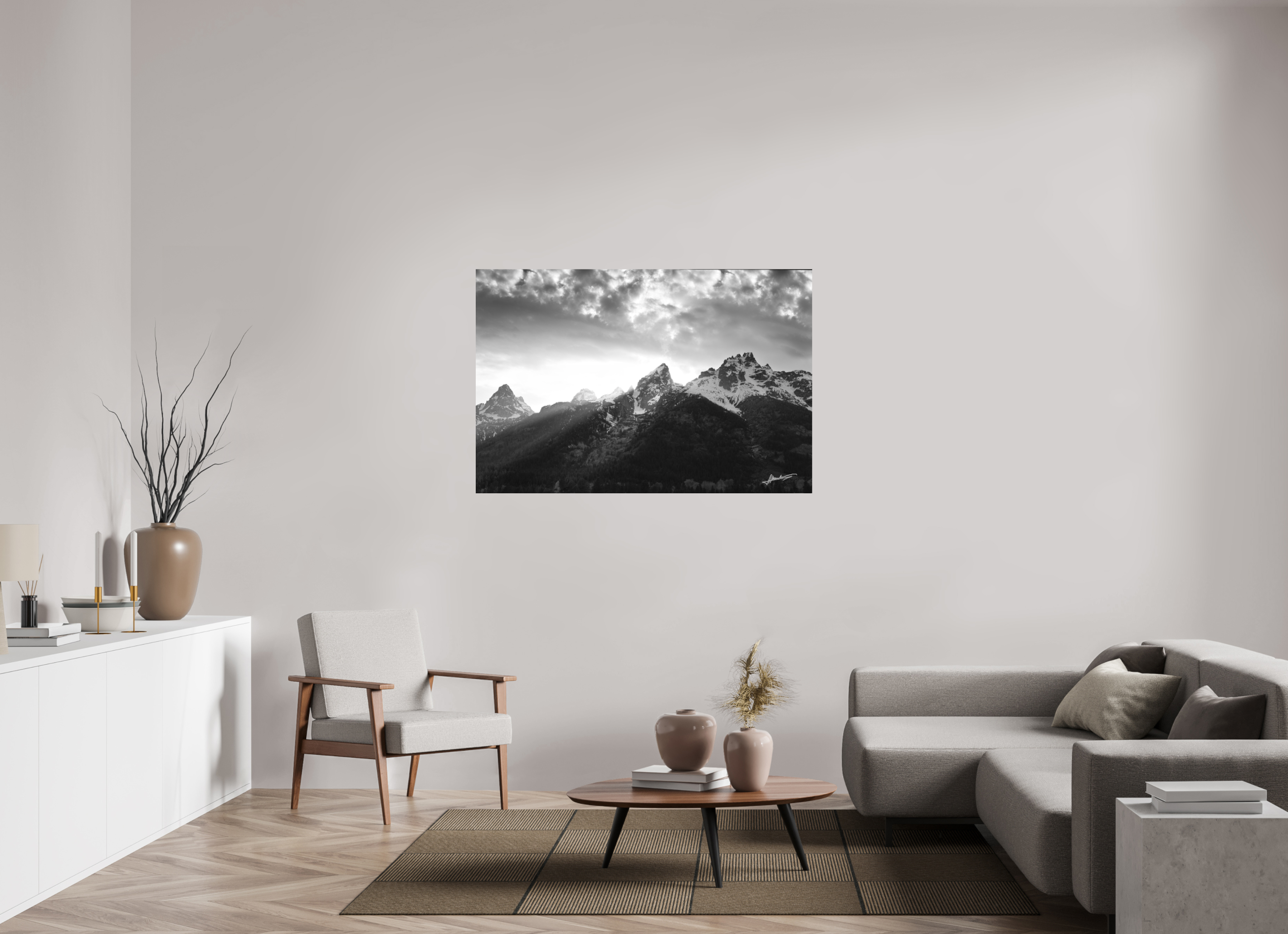 54 x 36″, Ilford Aluminum BW Nostalgic Tetons