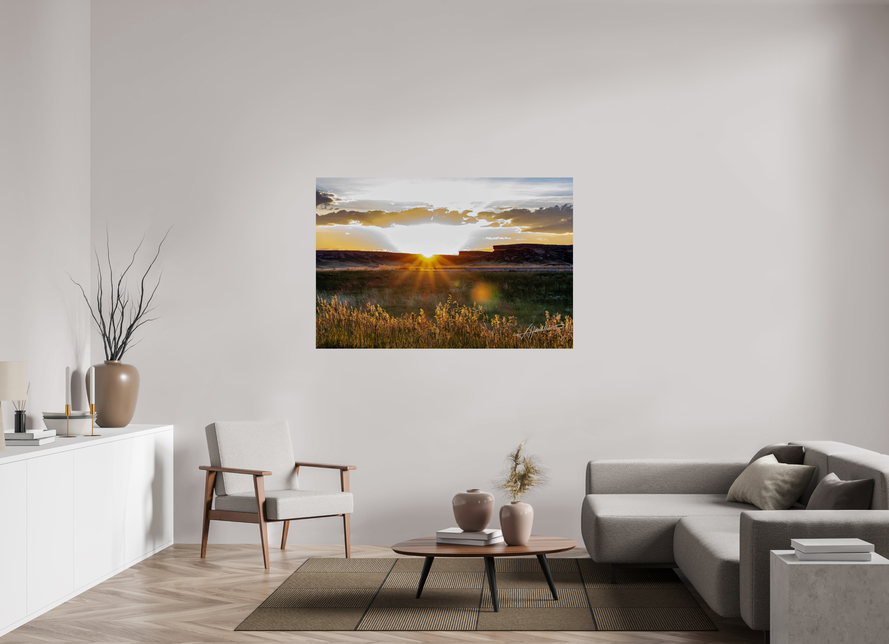 60 x 40″, Fine Art Print Sunrise on the Planes