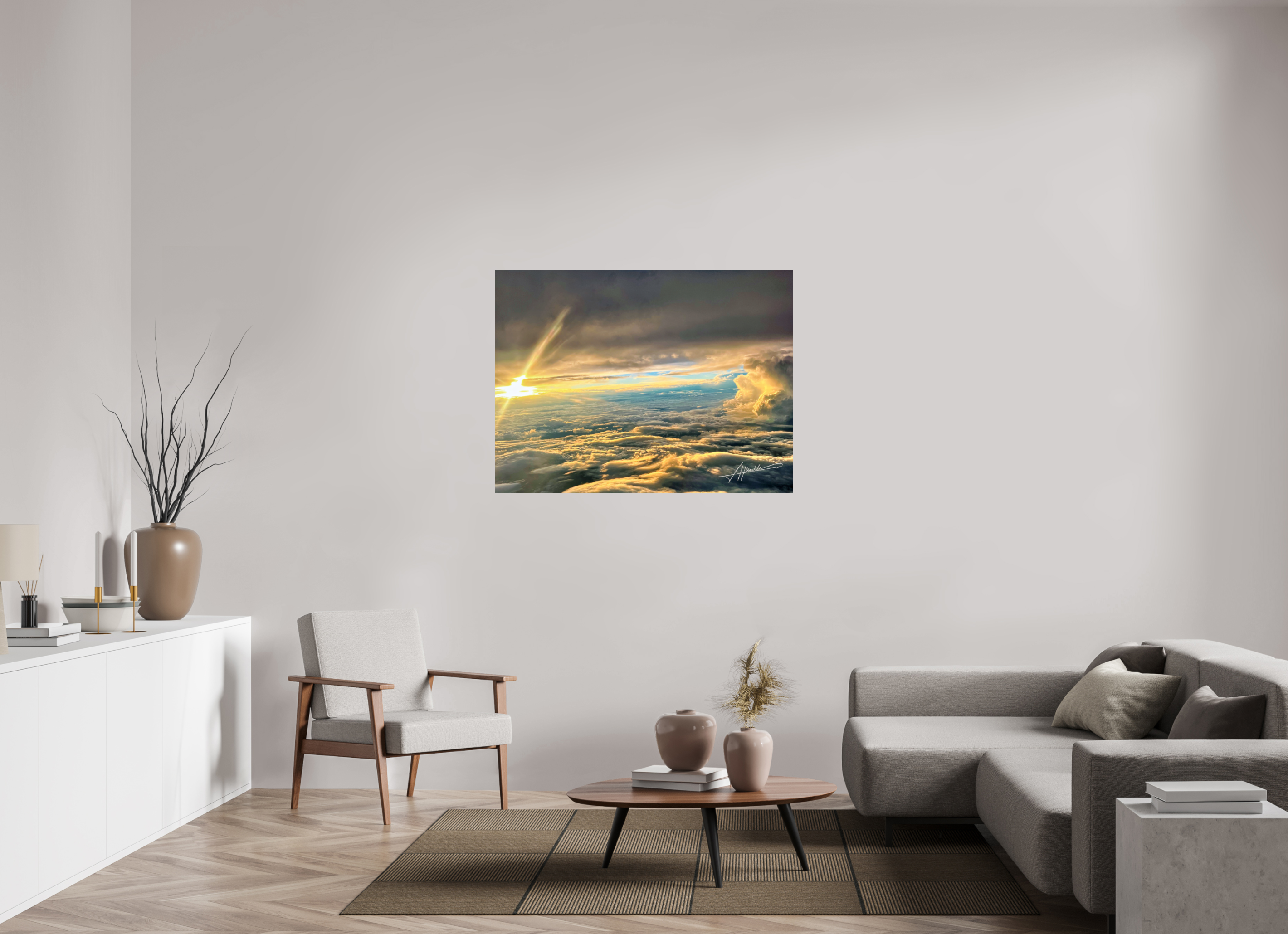 48 x 36″, Fine Art Print Above the clouds