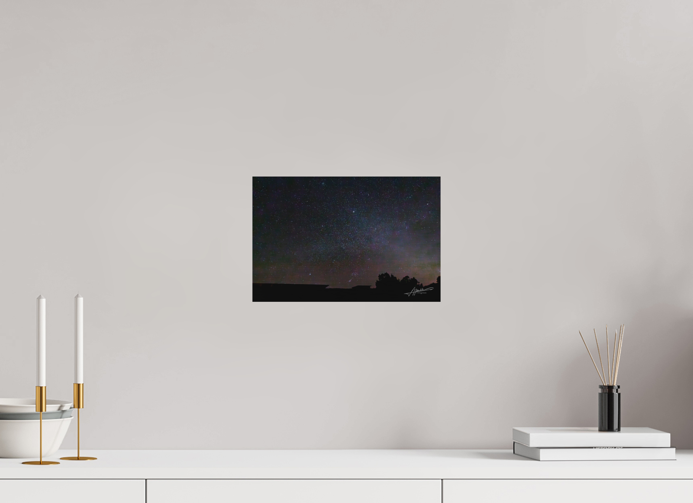 12 x 8″, Direct Brushed Aluminum Watching the Stars