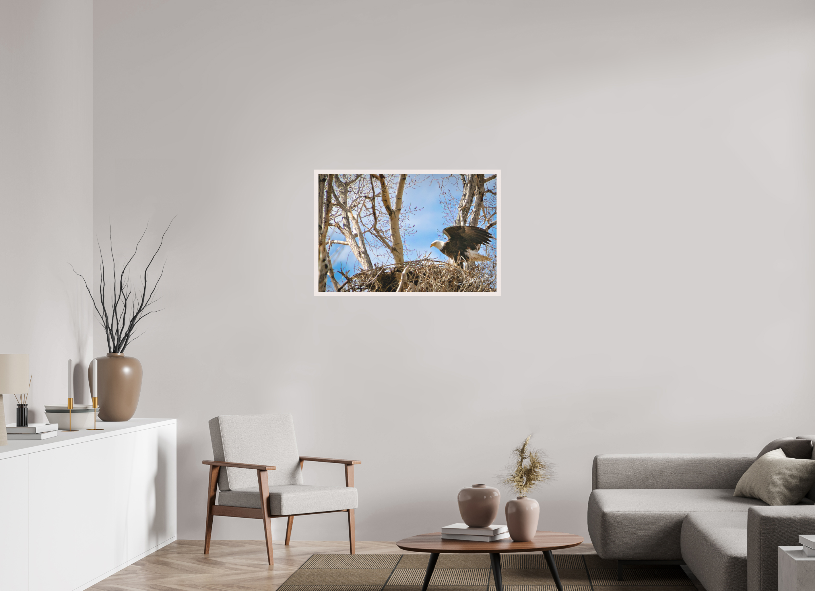 36 x 24″, Shadow Box Frame The Eagles Nest