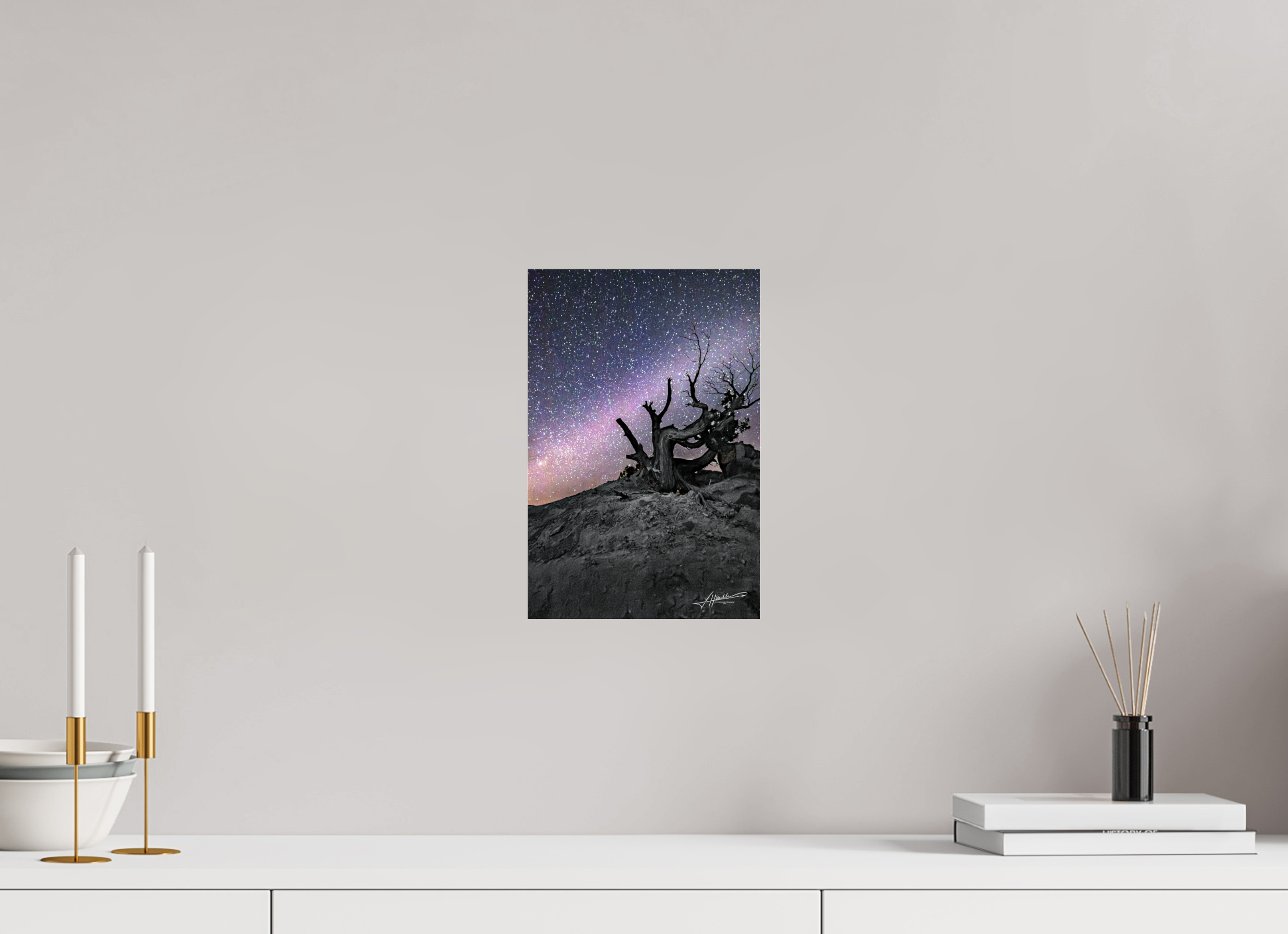 8 x 12″, Metallic Under Acrylic Reaching the Milky Way
