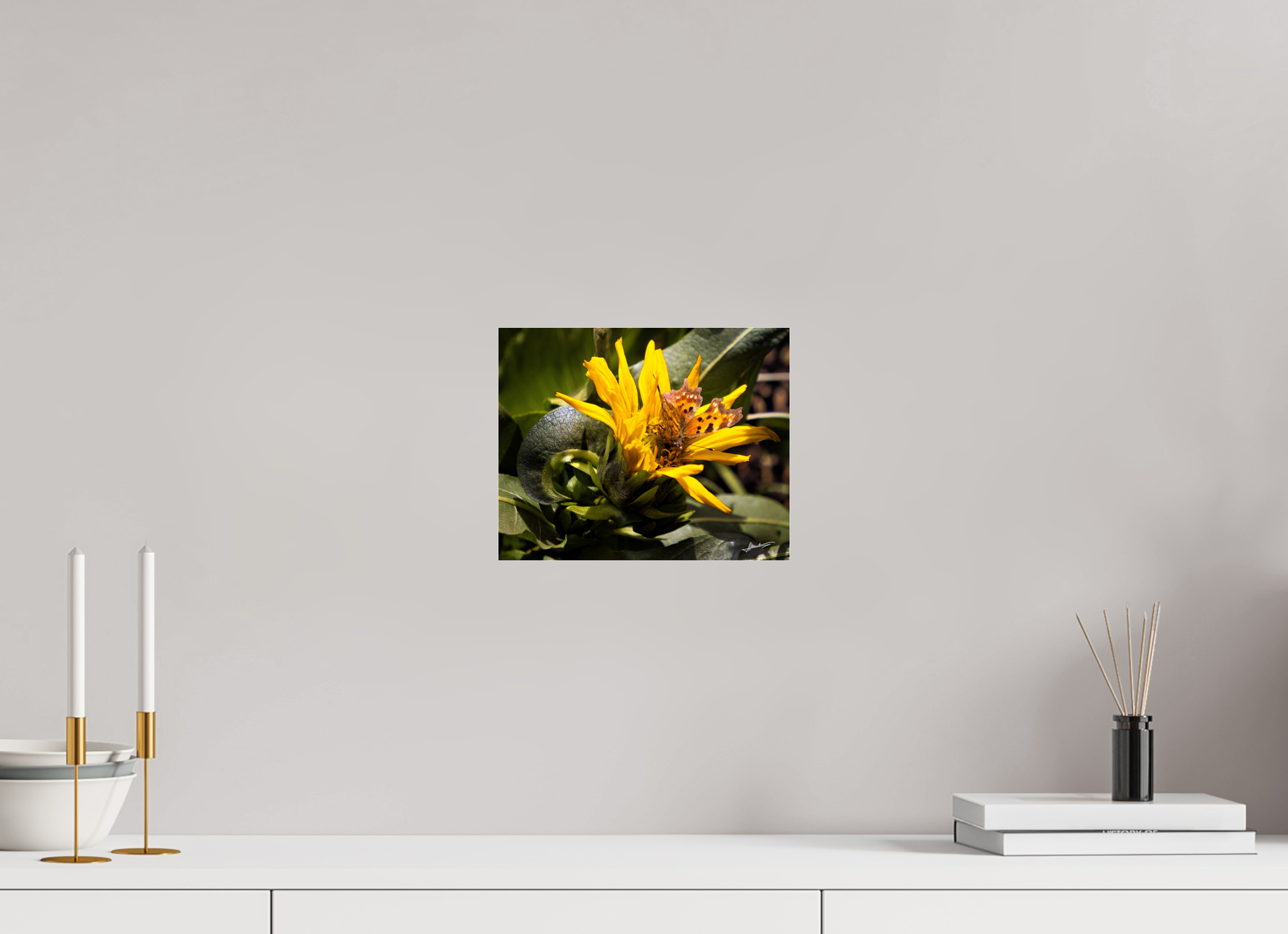 10 x 8″, Metallic Under Acrylic Busy Butterfly
