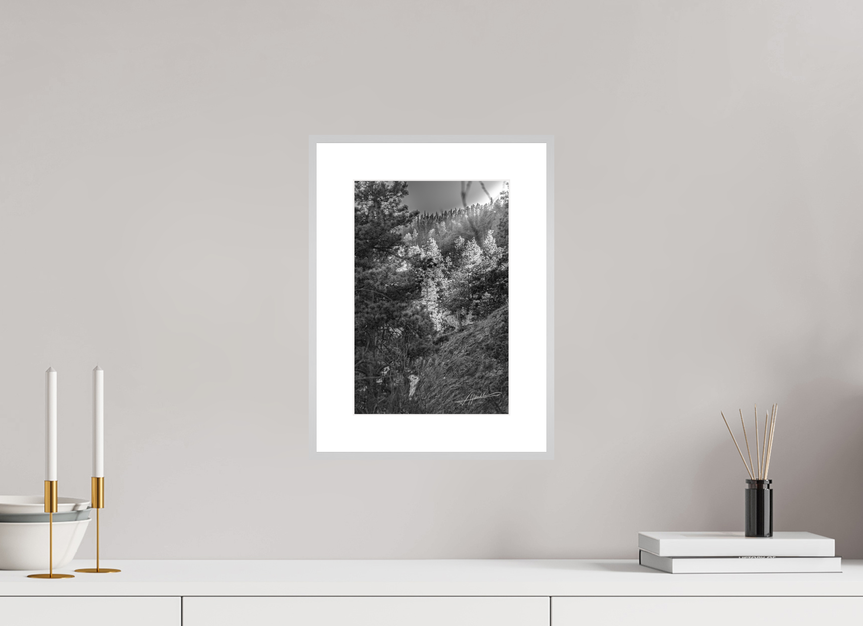 8 x 12″, Changeable Magnetic Frame Sun in the Mountains