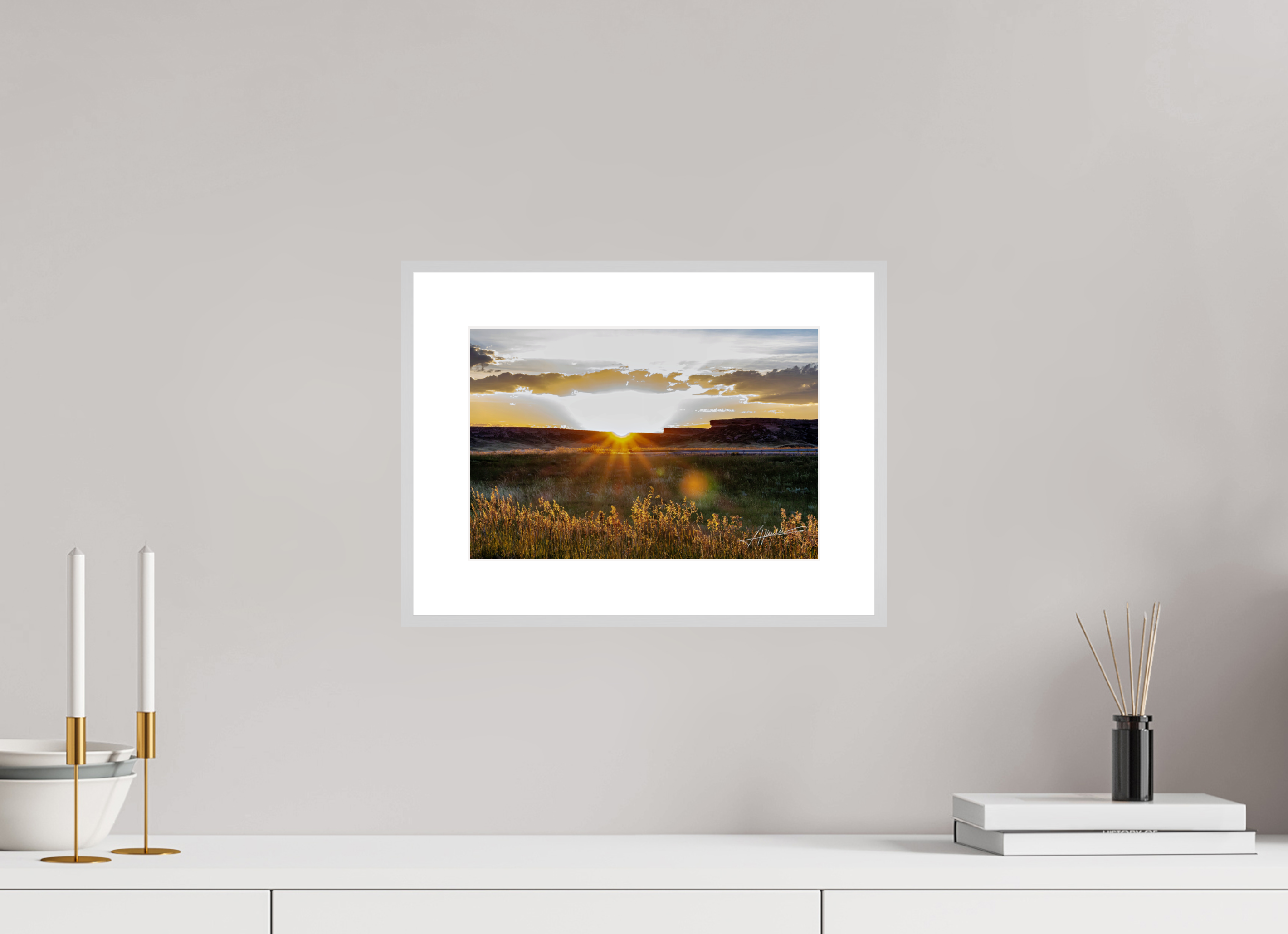 12 x 8″, Changeable Magnetic Frame Sunrise on the Planes