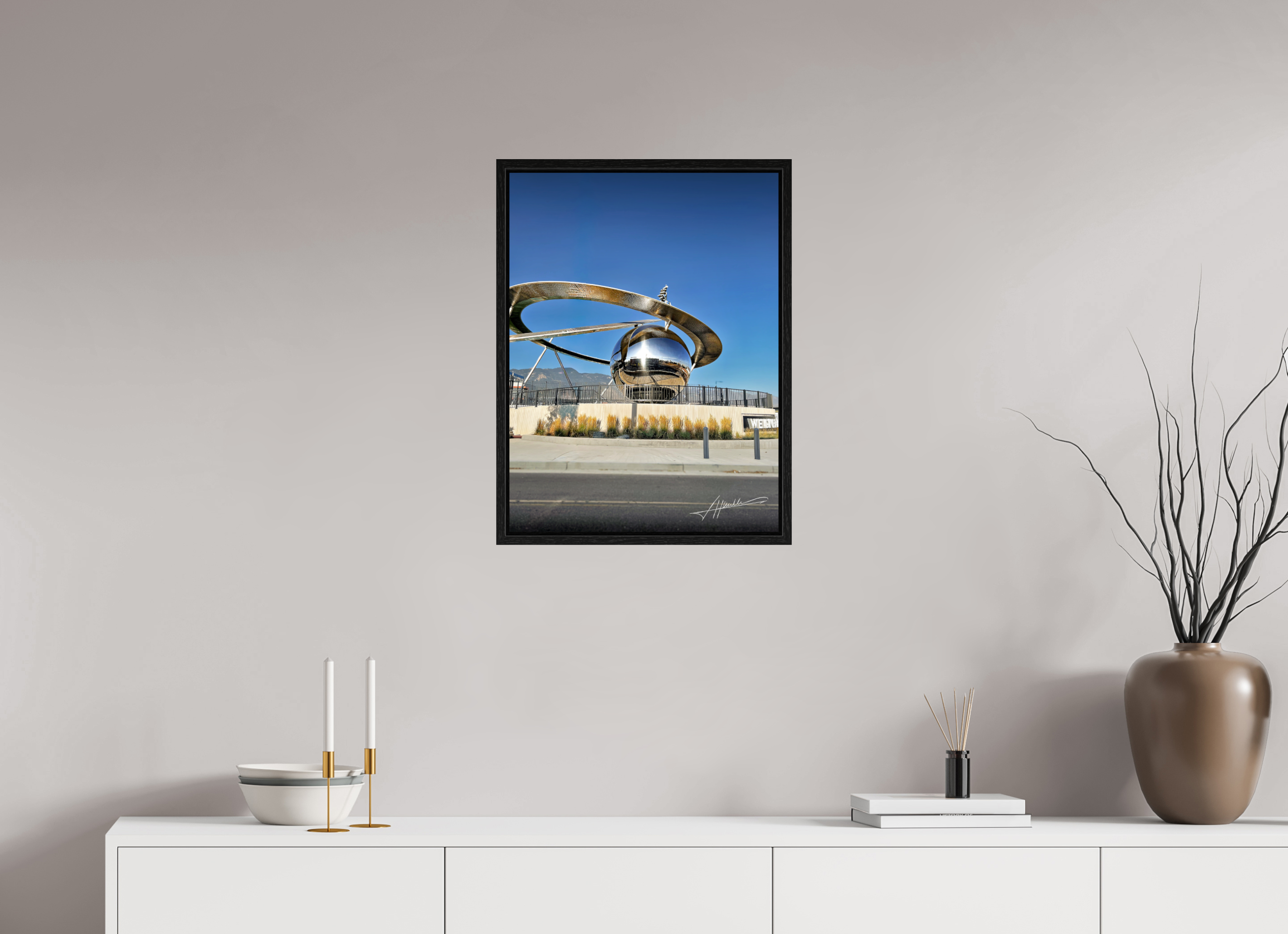 18 x 24″, Floater Frame Epicenter Sculpture