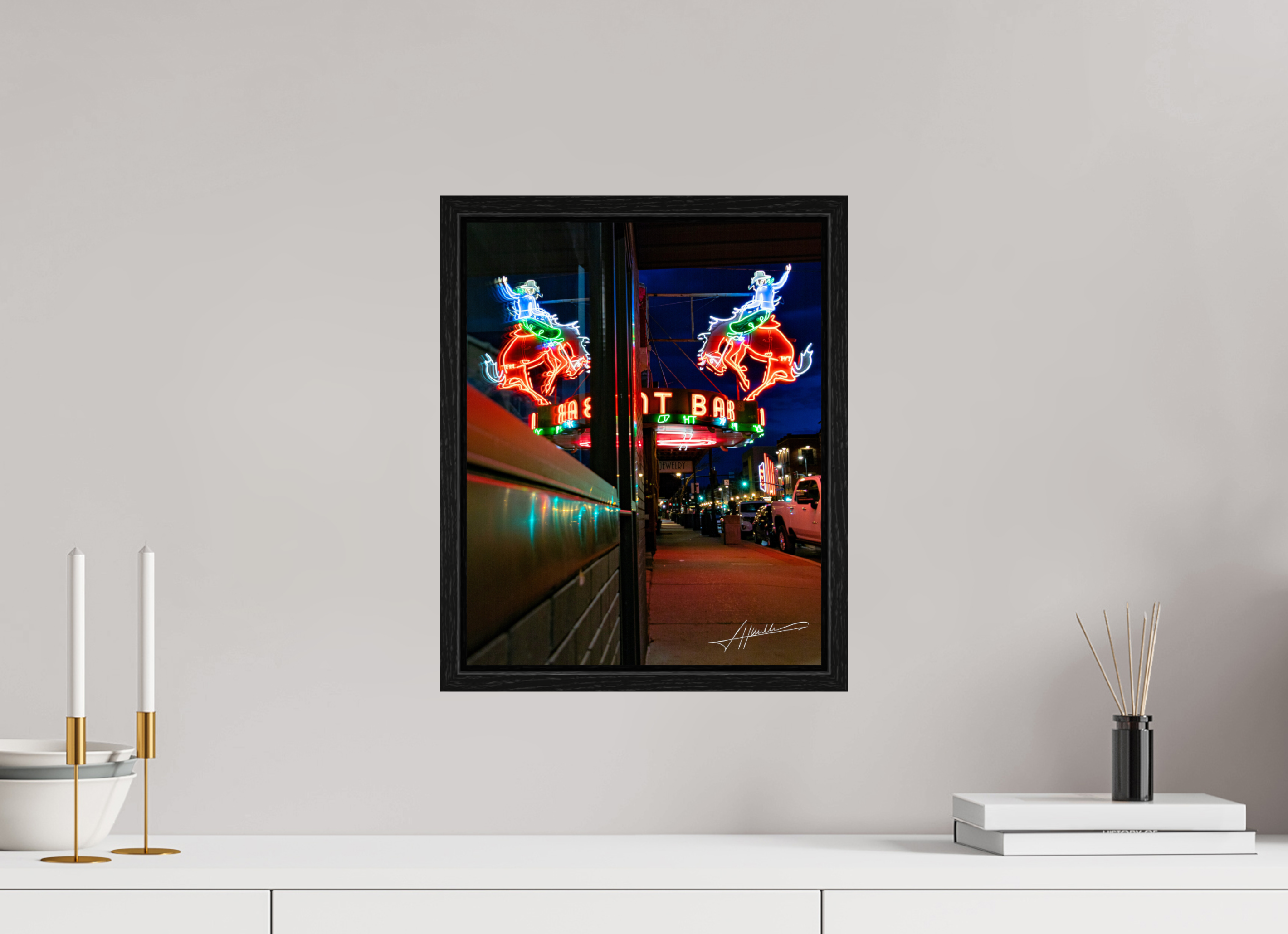 12 x 15″, Floater Frame Mint Bar Sherridan