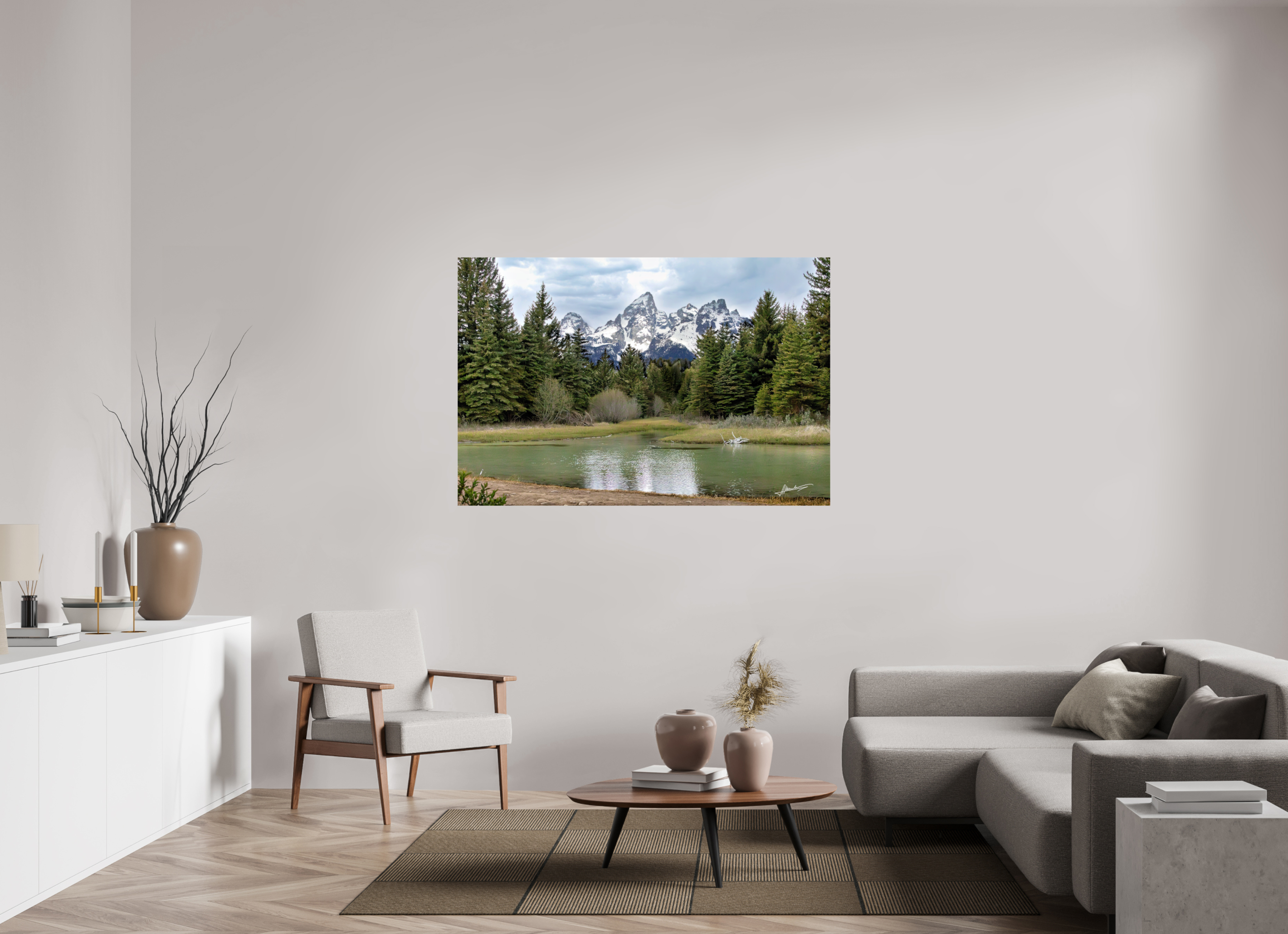 60 x 40″, Fine Art Print Mountain Reflection