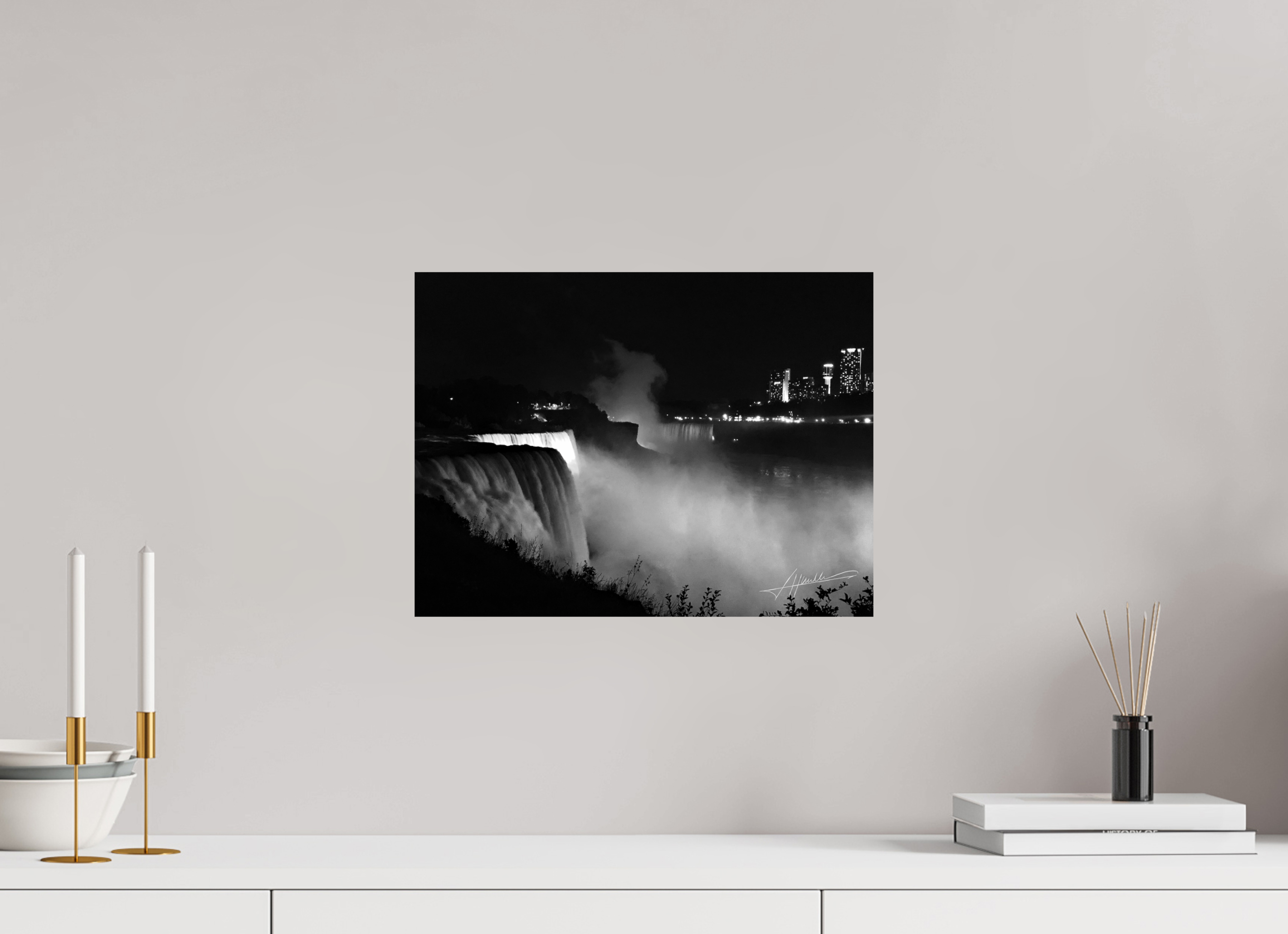 16 x 12″, Photo Print On Ilford Baryta Paper A Night at Niagara
