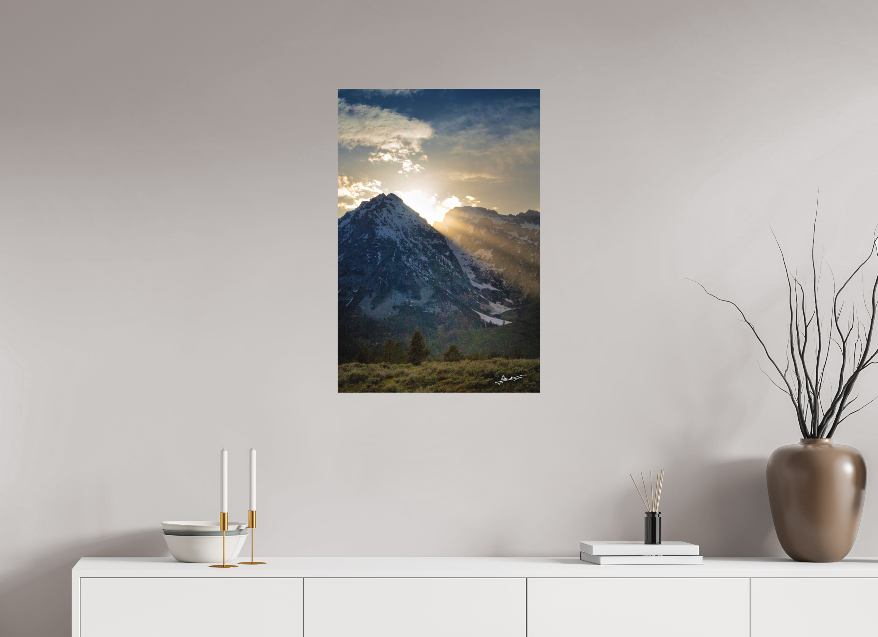20 x 30″, Metal Dibond Light on the Valley