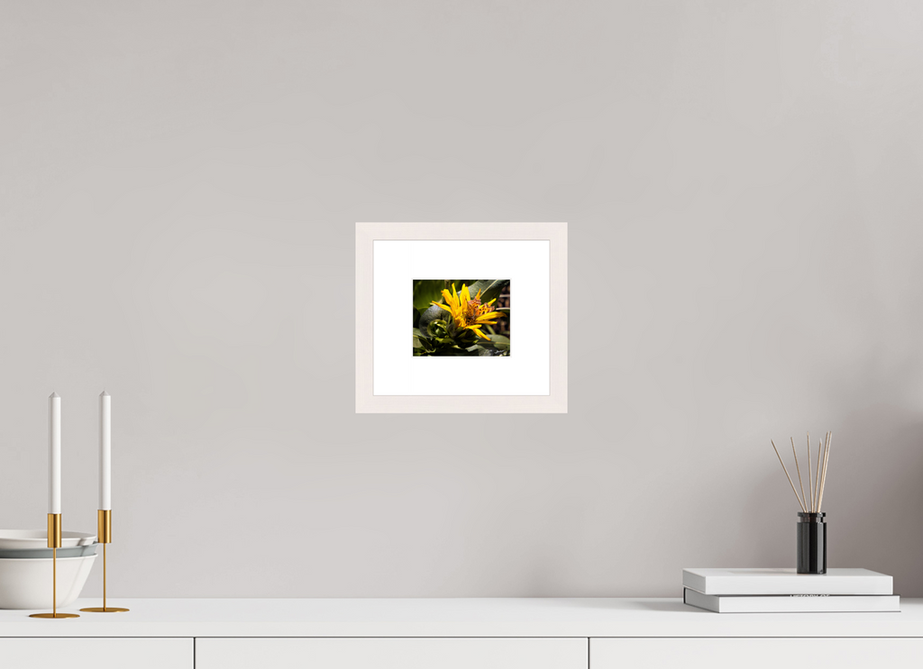 5 x 4″, Solid Wood Frame with Passe-partout Busy Butterfly